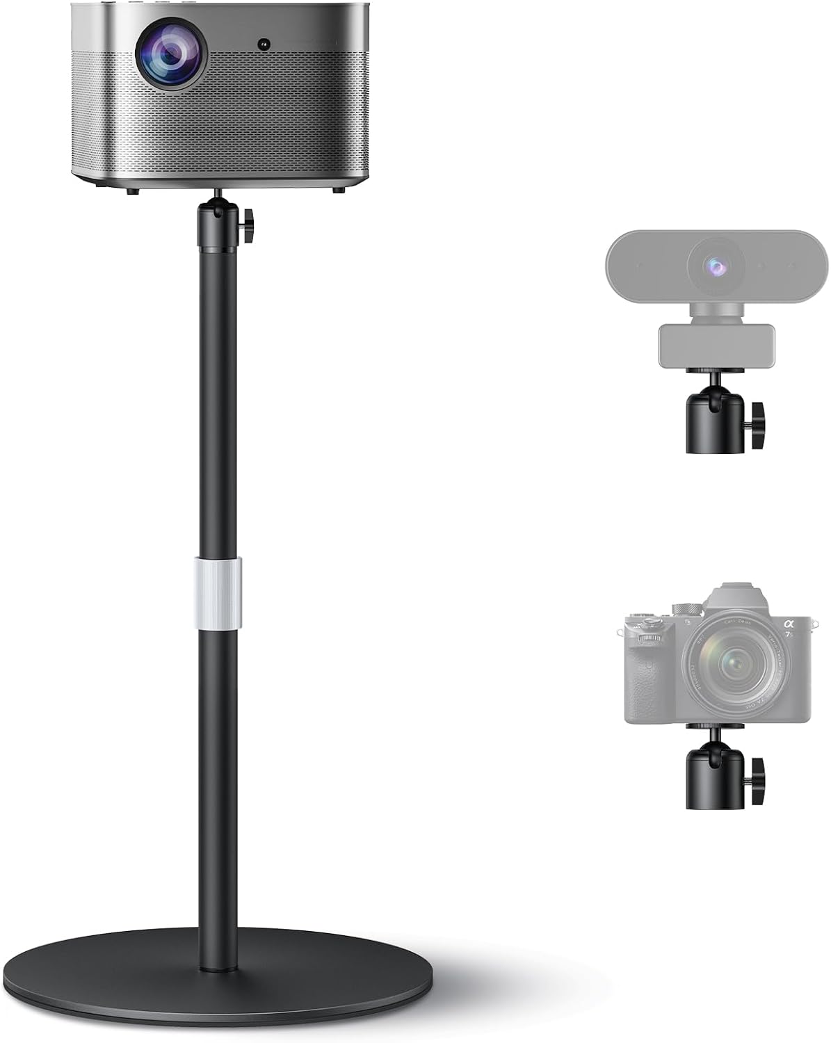 SuppoHold 1/4'' 11.8''~18.5'' Projector Mount Stand Compatible with Nebula/XGIMI/TMY/HAPPRUN and More, Metal Base