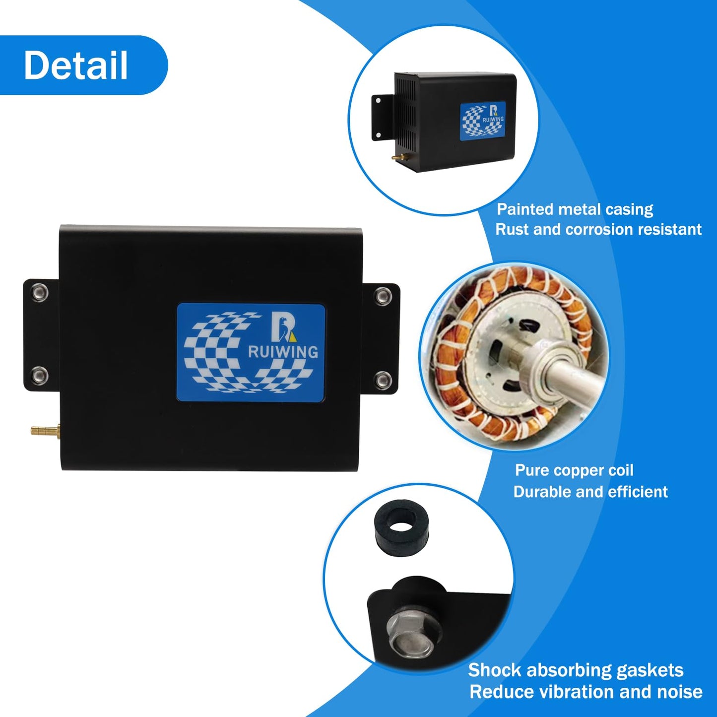 Air Bag Compressor Kit, On Board Air Compressor System with Air Ride Compressor, Pressure Gauge, Hardware and Air Line, for Truck Air Suspension Control