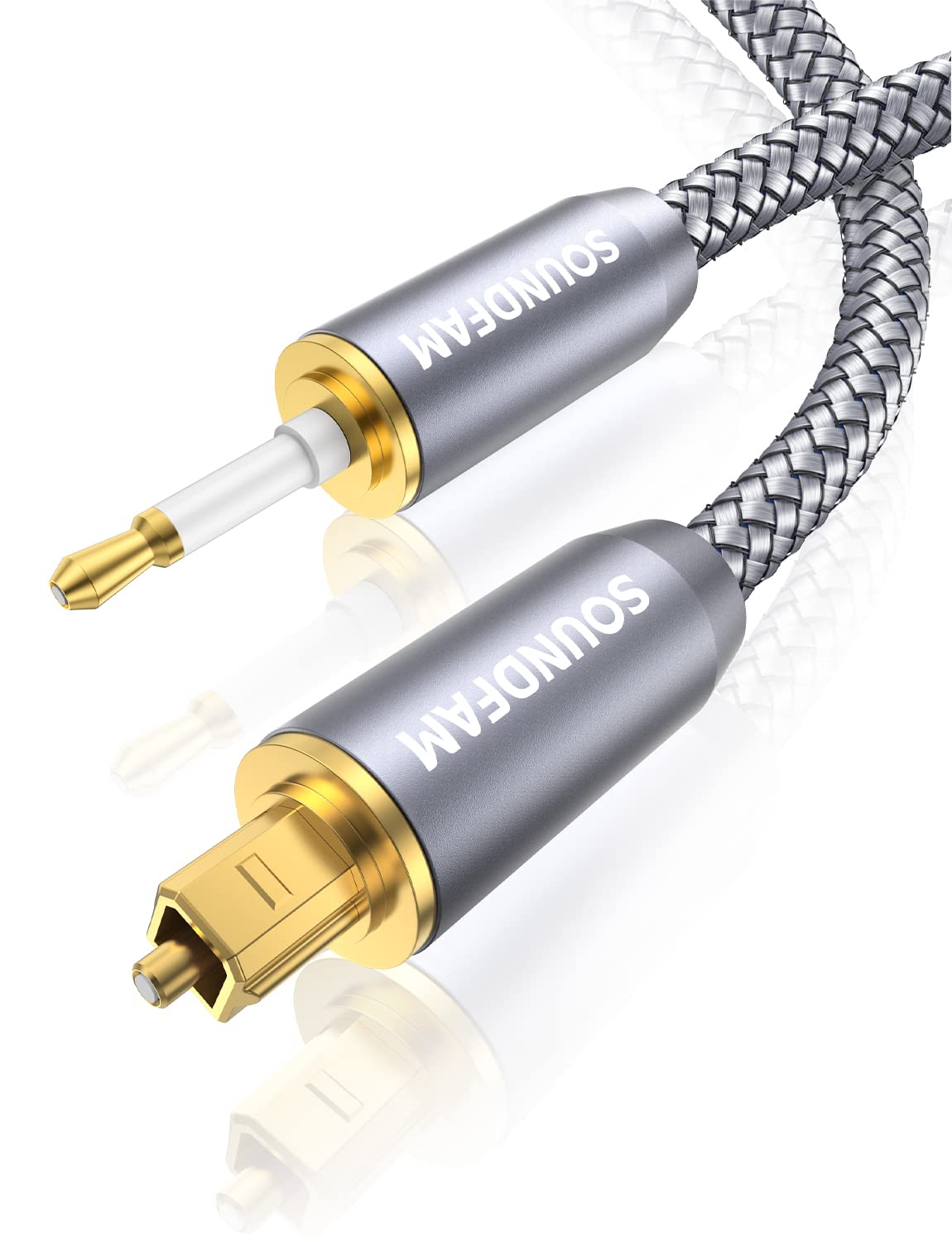 3.5mm (3feet/1M) Toslink to Mini Toslink Cable Optical Audio Cable for Soundbar.Attention:Cannot Convert Analog Signals