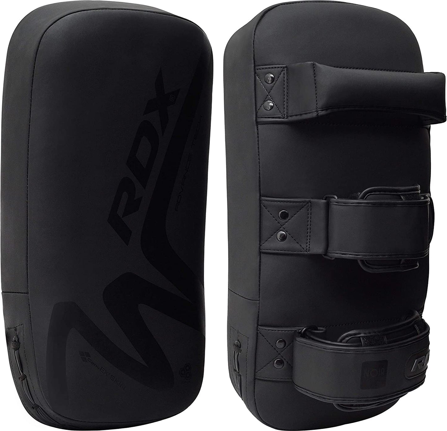 RDX MMA Thai Pad for Target Training, Convex Skin Leather Curved Kickboxing Strike Shield, Coaching Boxing, Muay Thai, Martial Arts, Karate, Taekwondo, Punching