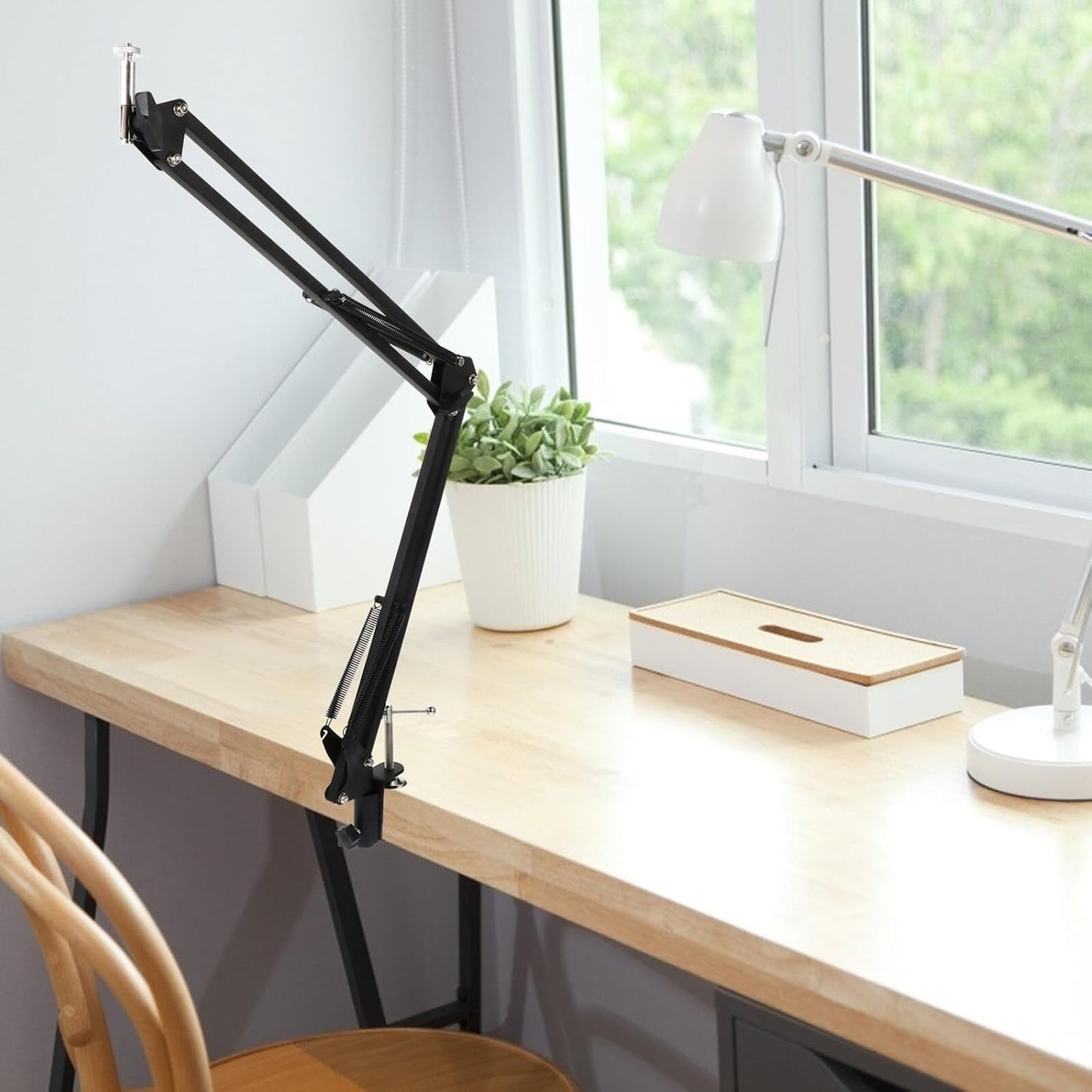Zerodeko 1/4-inch Metal Scissor Arm Webcam Clamp Stand with Screw Desktop Holder for USB Camera Streaming and Video