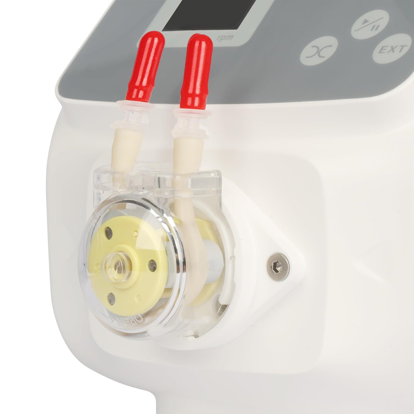 U.S. Solid Lab Peristaltic Pump, Compact Single Channel Dosing Pump with OLED Display, Adjustable Speed 0.1–150 RPM, Flow Rate 0.031-47.26 mL/min, Reversible, External Control for Laboratory Use