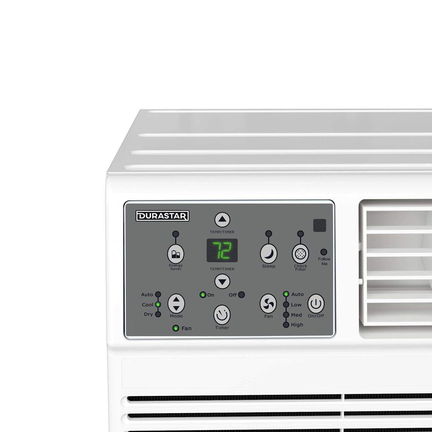 Durastar DRTAC101XNA1SLV 10,000 BTU 115V Through the Wall Air Conditioner and Wall Sleeve - White