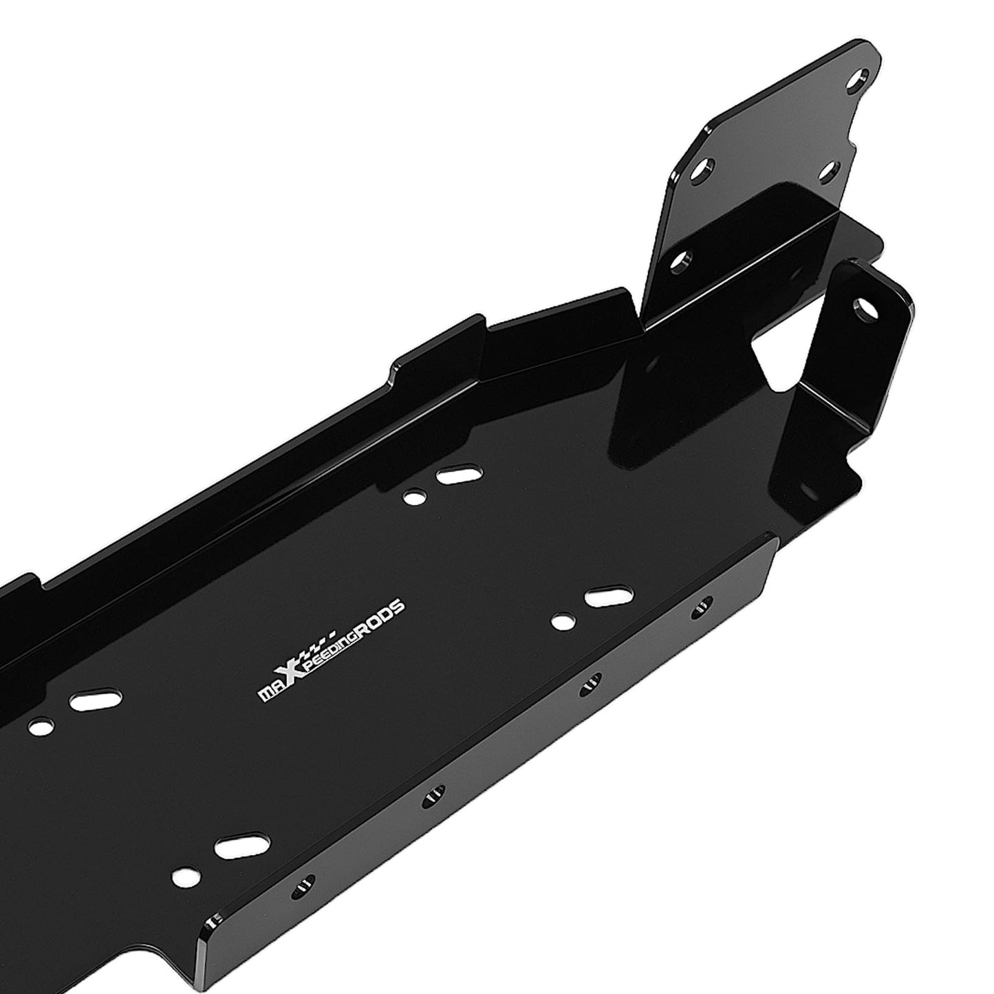 maXpeedingrods Winch Mount Plate for Jeep Wrangler JL/JLU 2018-2024, Front Bumper Winch Mounting Bracket Kit fit for Jeep Gladiator JT 2020-2024 with Metal Bumper