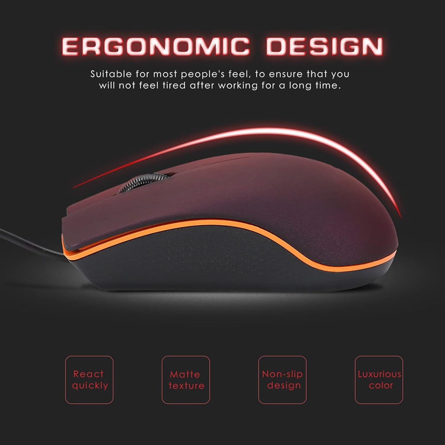 LINLIJIA 3D Mechanical Gaming Mice USB Corded Portable Optical Mouse Electronics Accessories for Notebook PC Laptop Pc