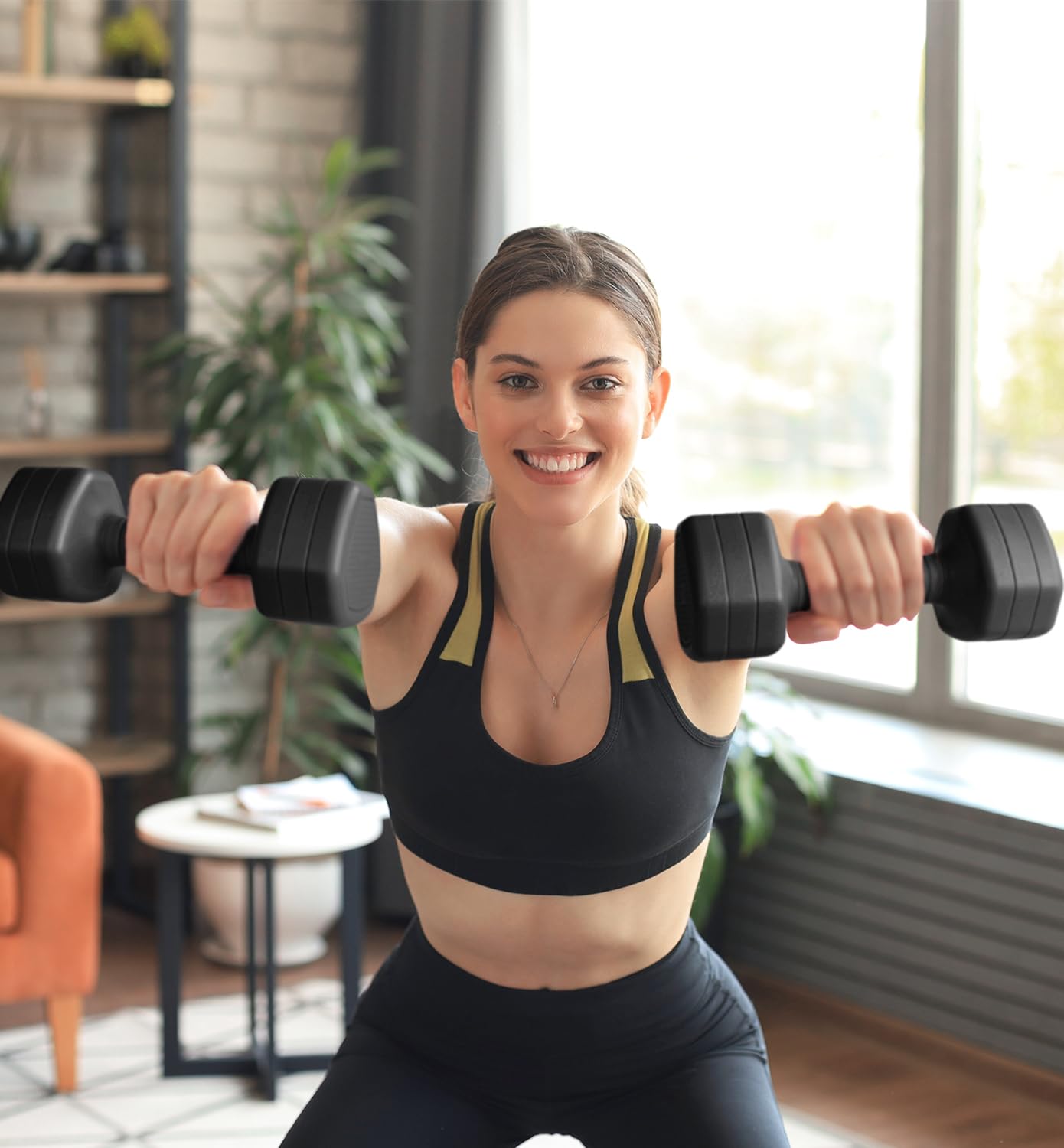 Adjustable Dumbbell Set of 2, 10LBS Hand Weights for Women Men 3-in-1 Free Weight Dumbbells Sets at Home, Each 1lb 3lb 5lb for Home Gym Exercise Workout Strength Training Equipments Black