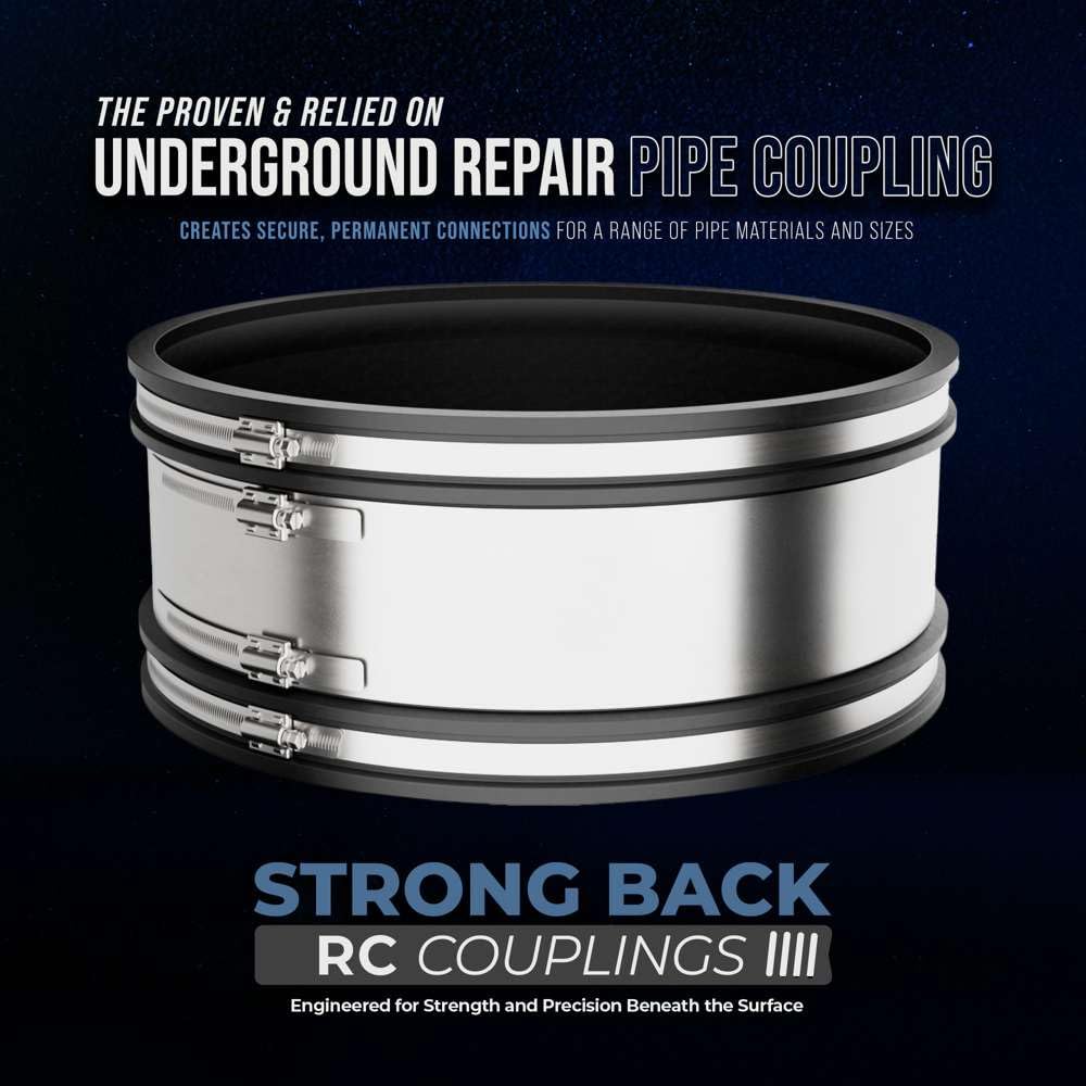 Fernco 5056-88RC 8" Shielded Below Ground Sewer Pipe Coupling for Cast Iron, Plastic or Steel to Cast Iron, Plastic or Steel Plumbing Waste Connections