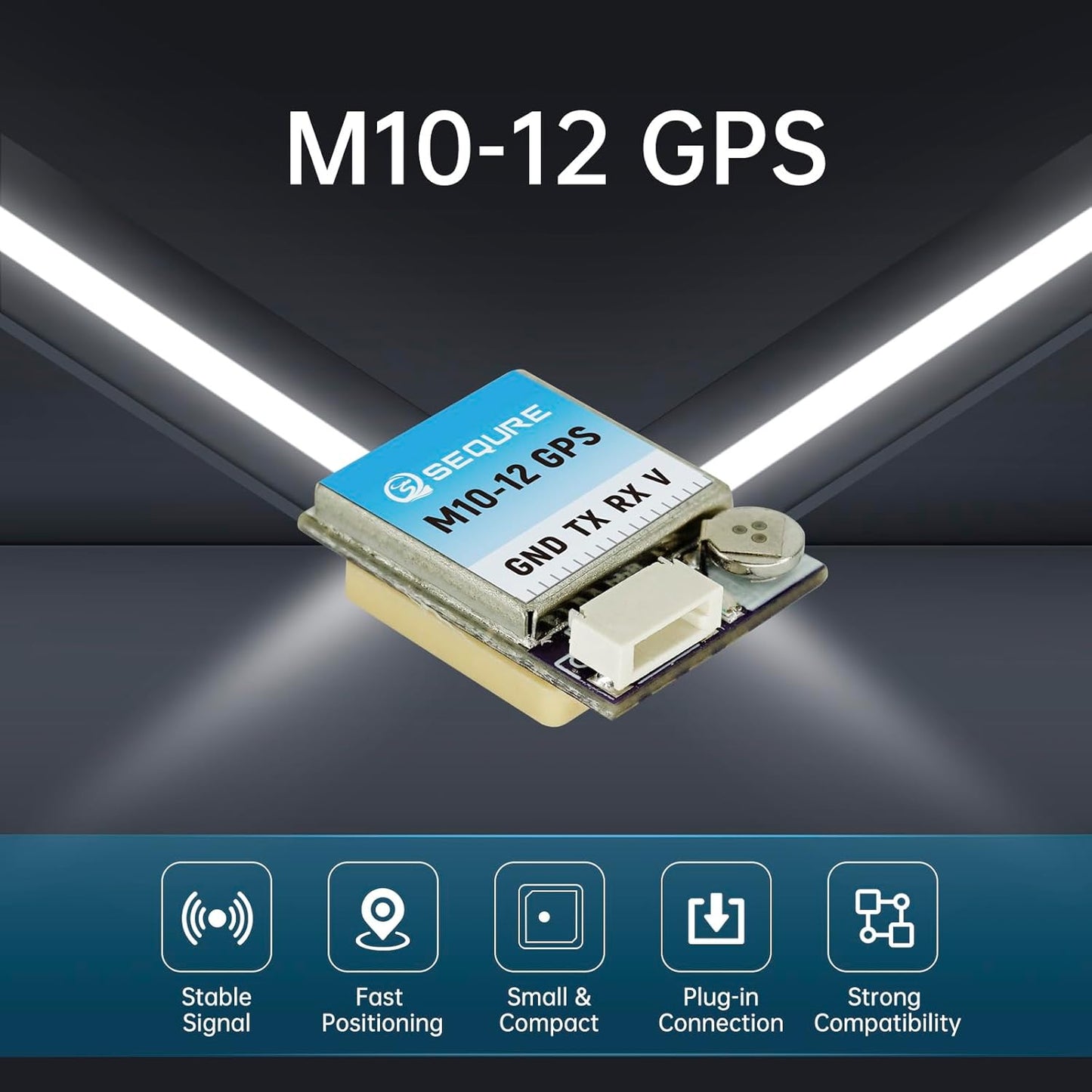 SEQURE M10-12 10th 10Hz Mini FPV GPS Module with Upgraded Generation Chip Ceramic Antenna Fast Satellite Positioning