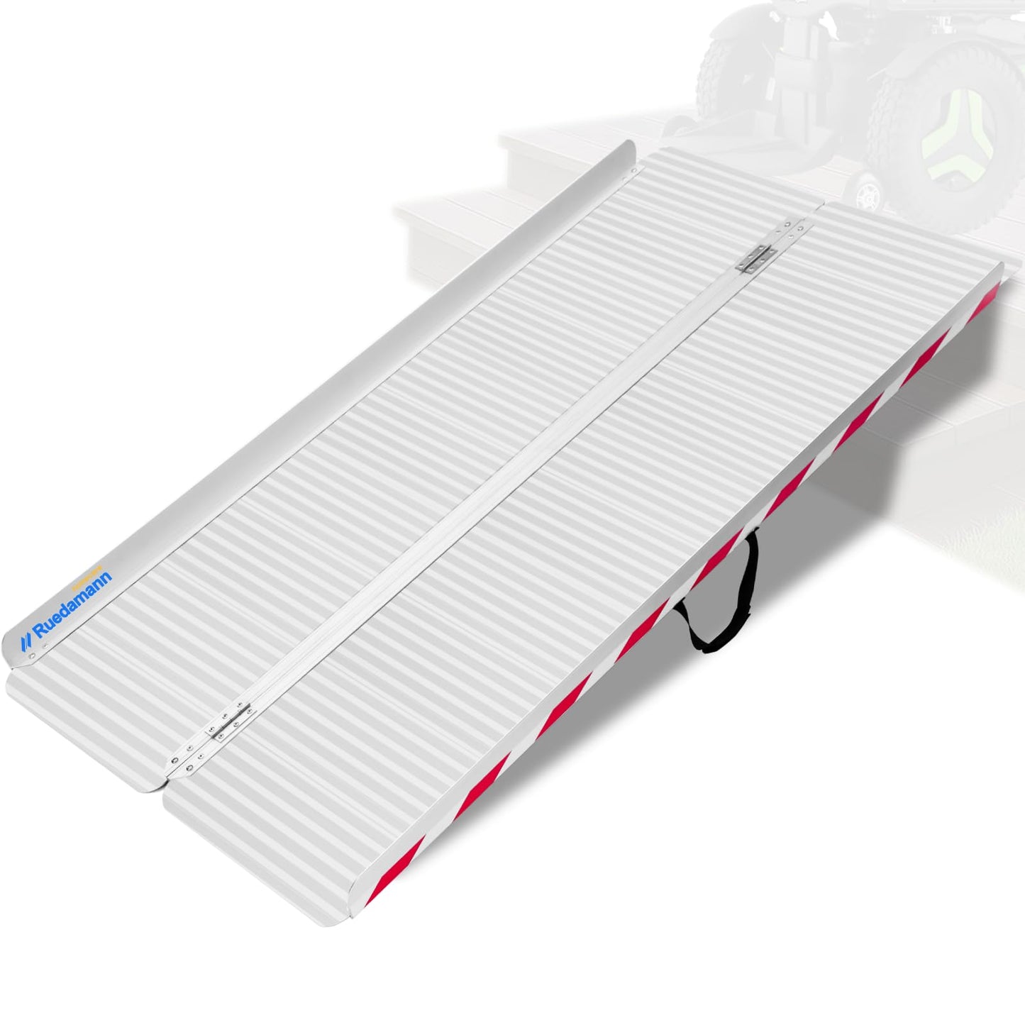 Ruedamann 6FT Wheelchair Ramp, 33" Extra Wide Aluminum Ramps for Wheelchairs for Home, 1000 LBS Capacity Portable Ramp with Handle, Non-Slip Wheelchair Ramps for Home Steps, Entry, Stairs, Doorways