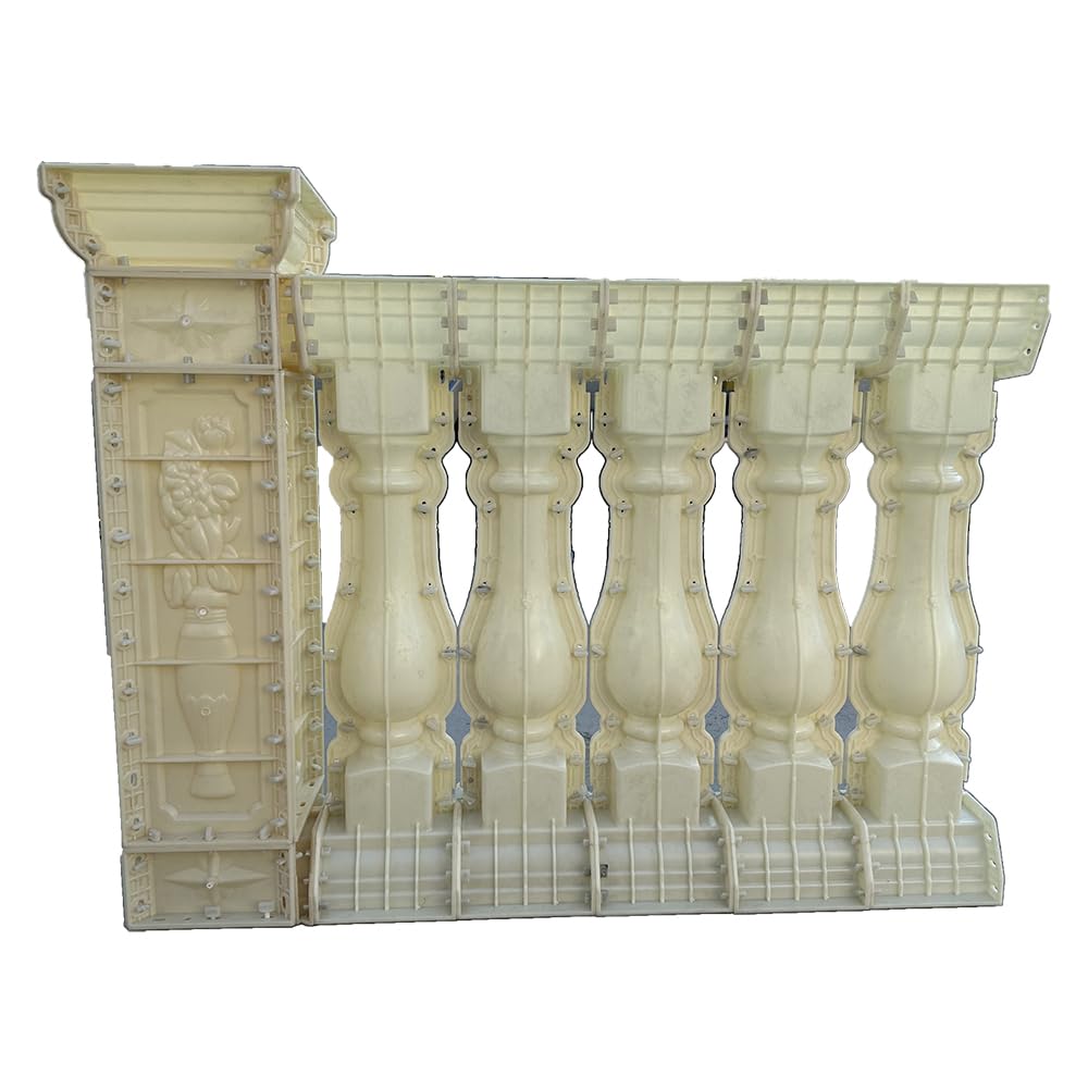5pcs Per Meter ABS 89cm Terrace Casting Decorative handrail vase Column Concrete Fence Form Balustrade Mold for Sale