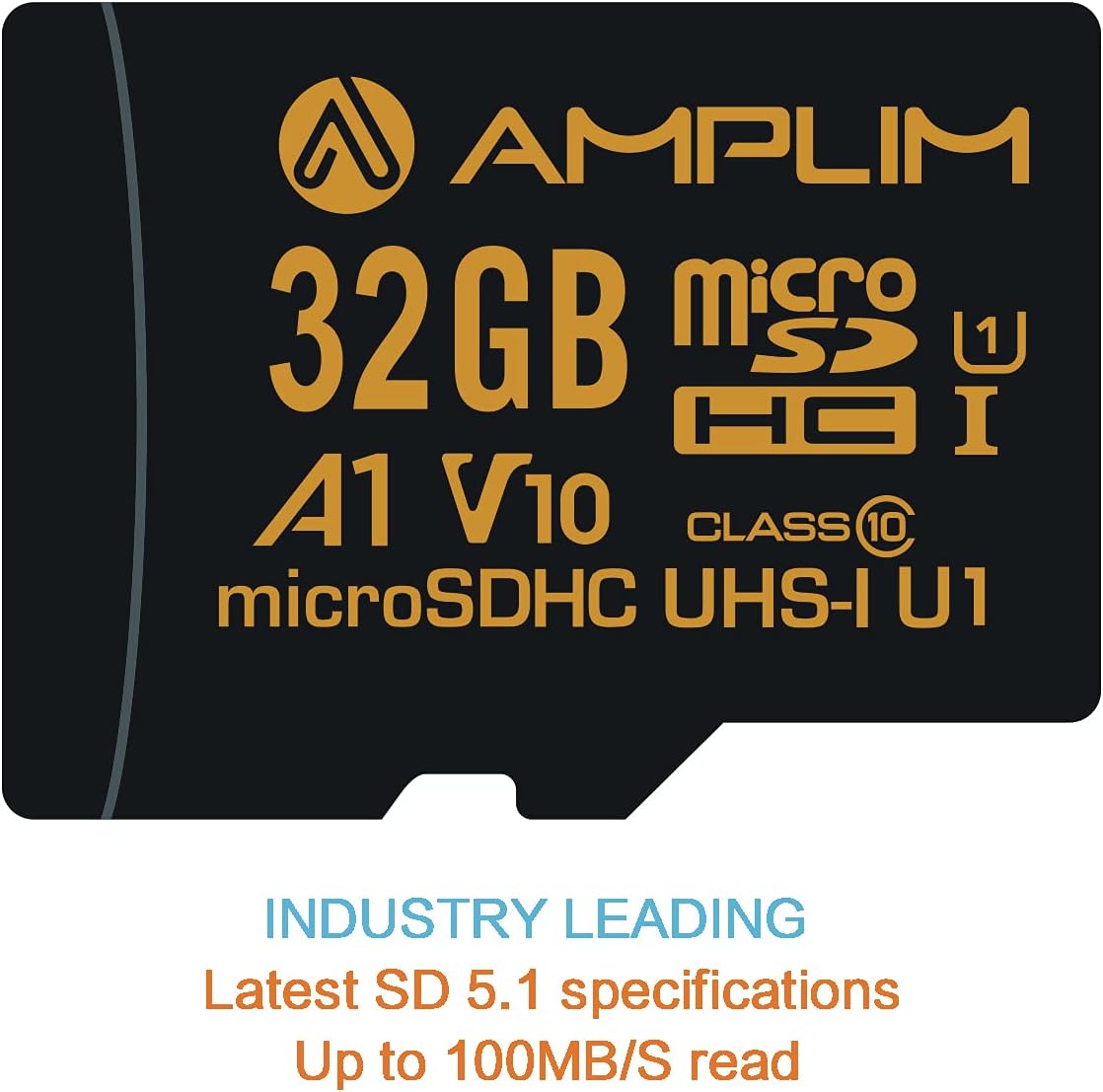 Amplim 32GB (1X MicroSDXC Card with Adapter Black)