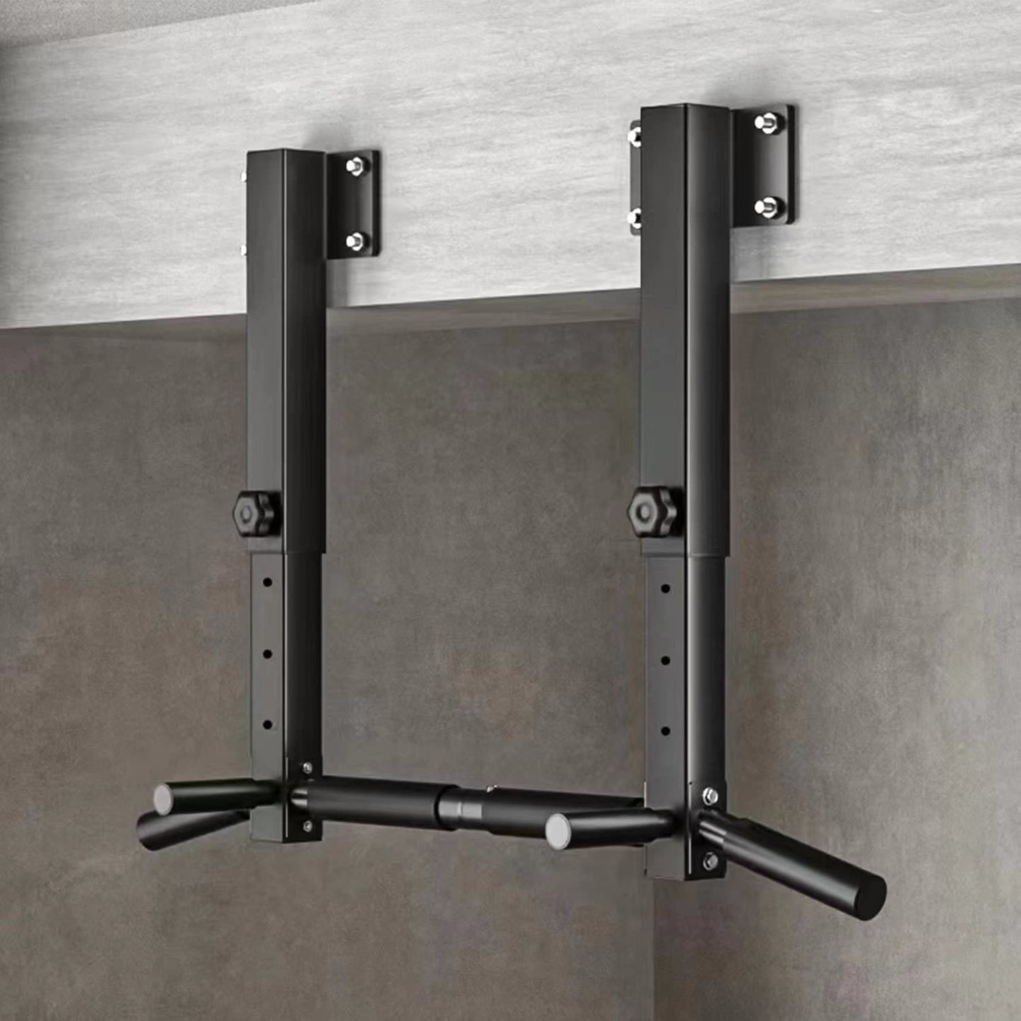 Wall Mount Pull Up Bar, Joist Mount Pull Up Bar, Beam and Rafter Mounted Chin Up Bar for Home Gym With Wood Mount and Wall Mount Screws (Black1)