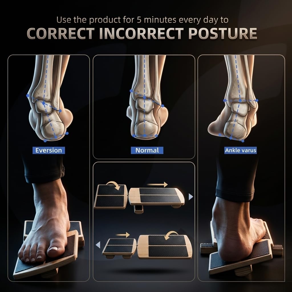 Ankle Foot Strengthener Exerciser for Sprained, Single Leg Balance Board, Posture Corrector, Foot Stretcher for Plantar Fasciitis Relief