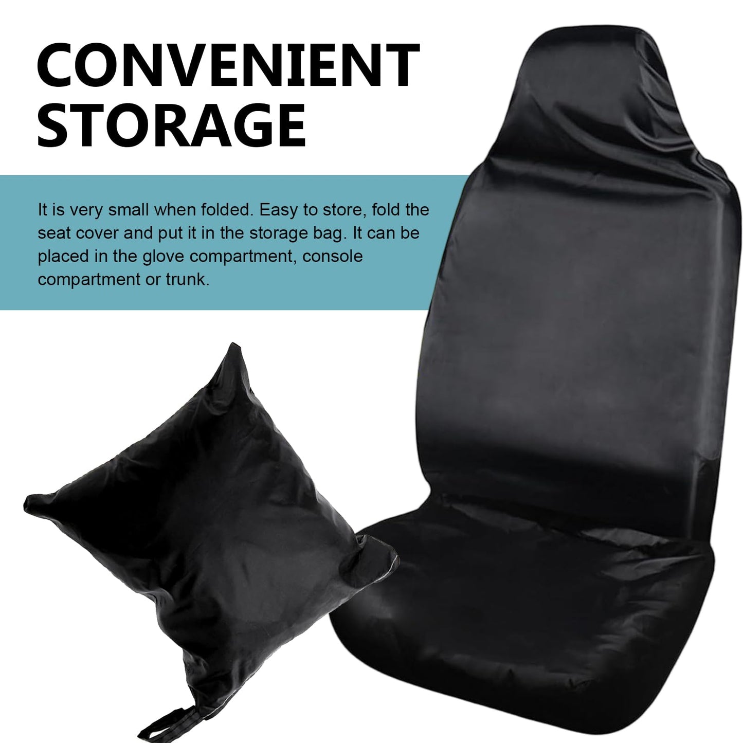 Ypoyney 2PCS Car Seat Cover Protector, Waterproof Stain Resistant Front Seat Protective Cover, Washable Oxford Seats Protectors for Gym Workout, Running, Beach and Hiking,Fit for Cars, SUVs, Trucks
