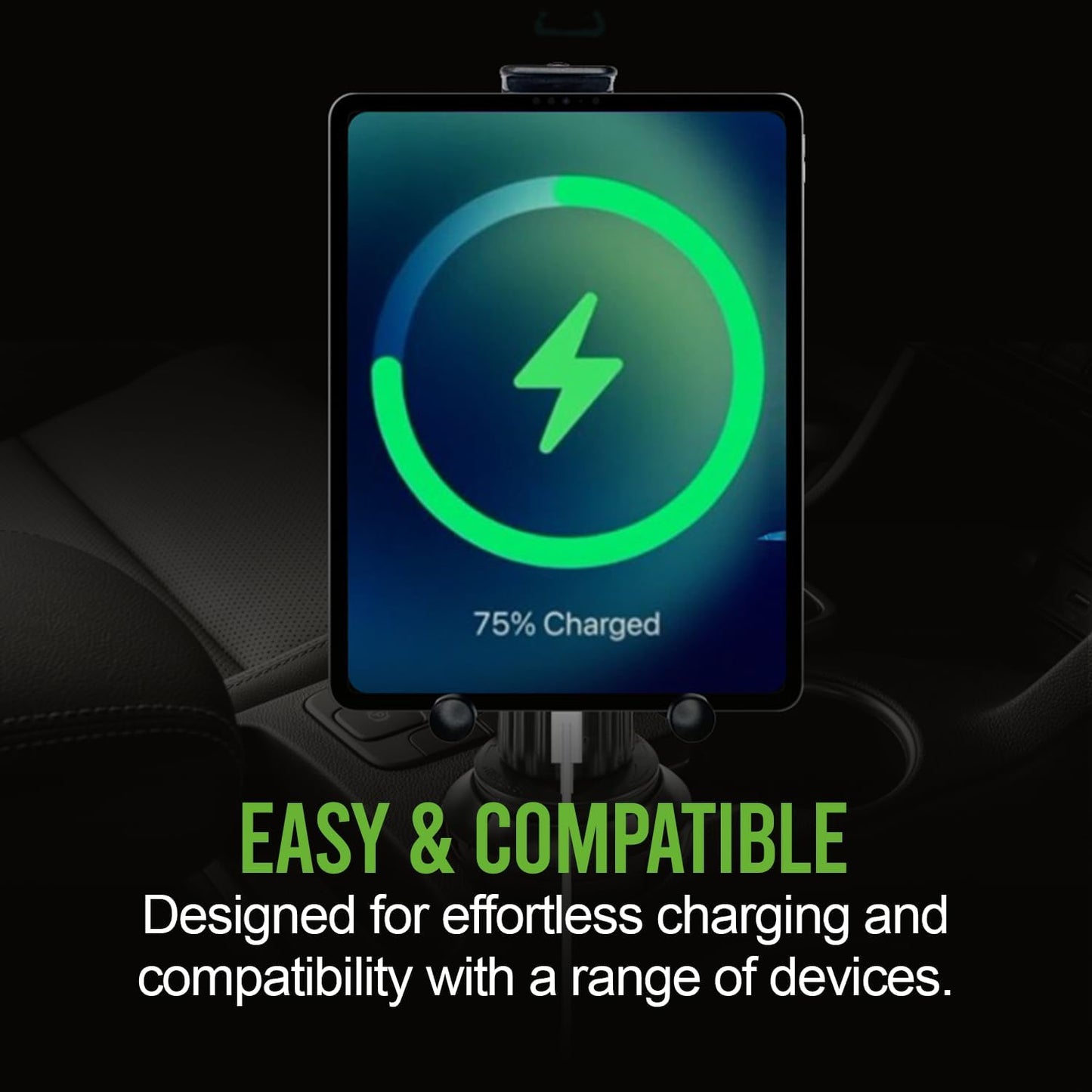 Cellet Cup Holder Tablet Mount, Car Cradle Holder Compatible for All iPad, Pro, Air, Mini Samsung Galaxy Tablet, Amazon