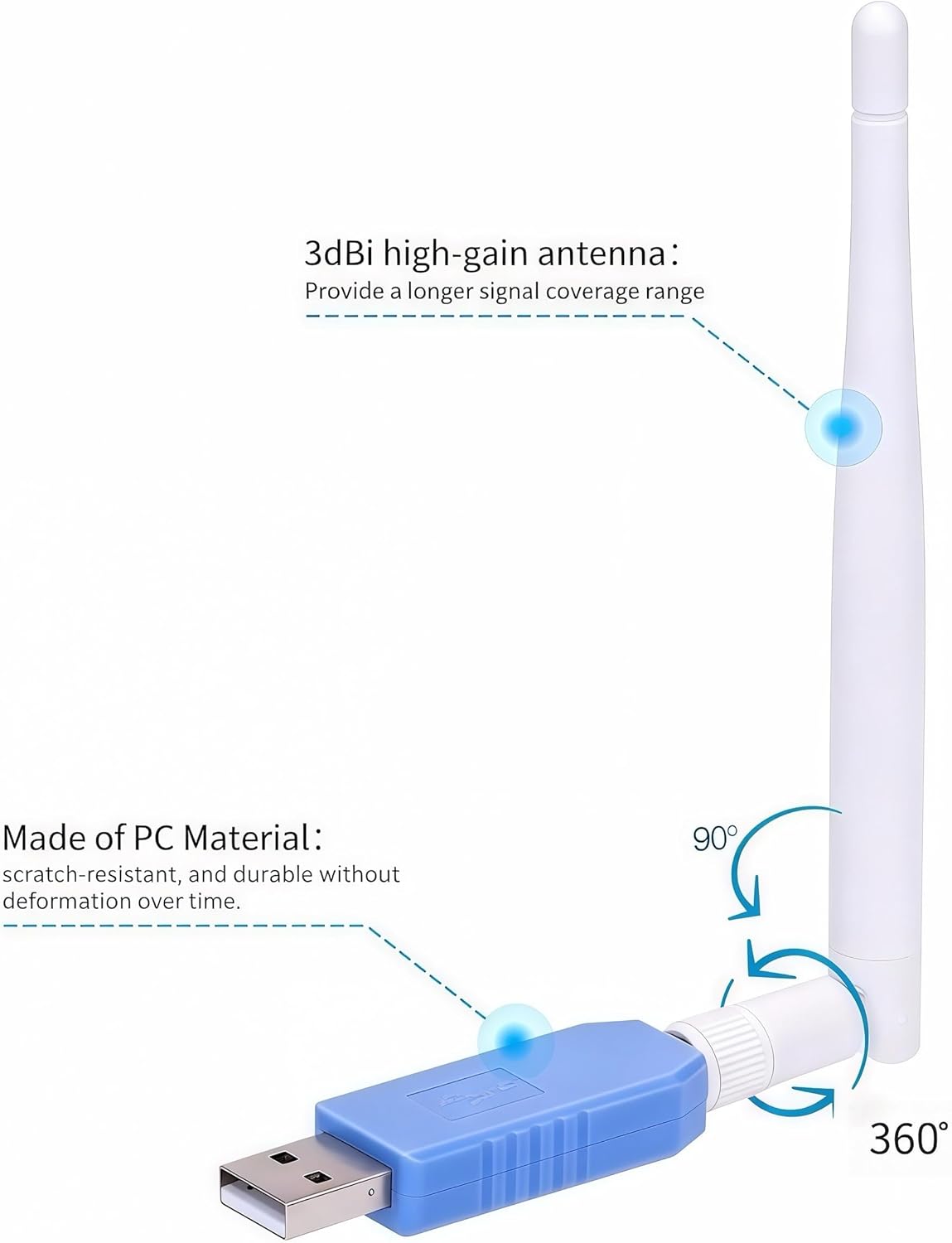 Hautech 3.0 ZBT-1, ZigBee USB Dongle, Compatible with Connect External High-Performance Antenna, Supports Pop-Up