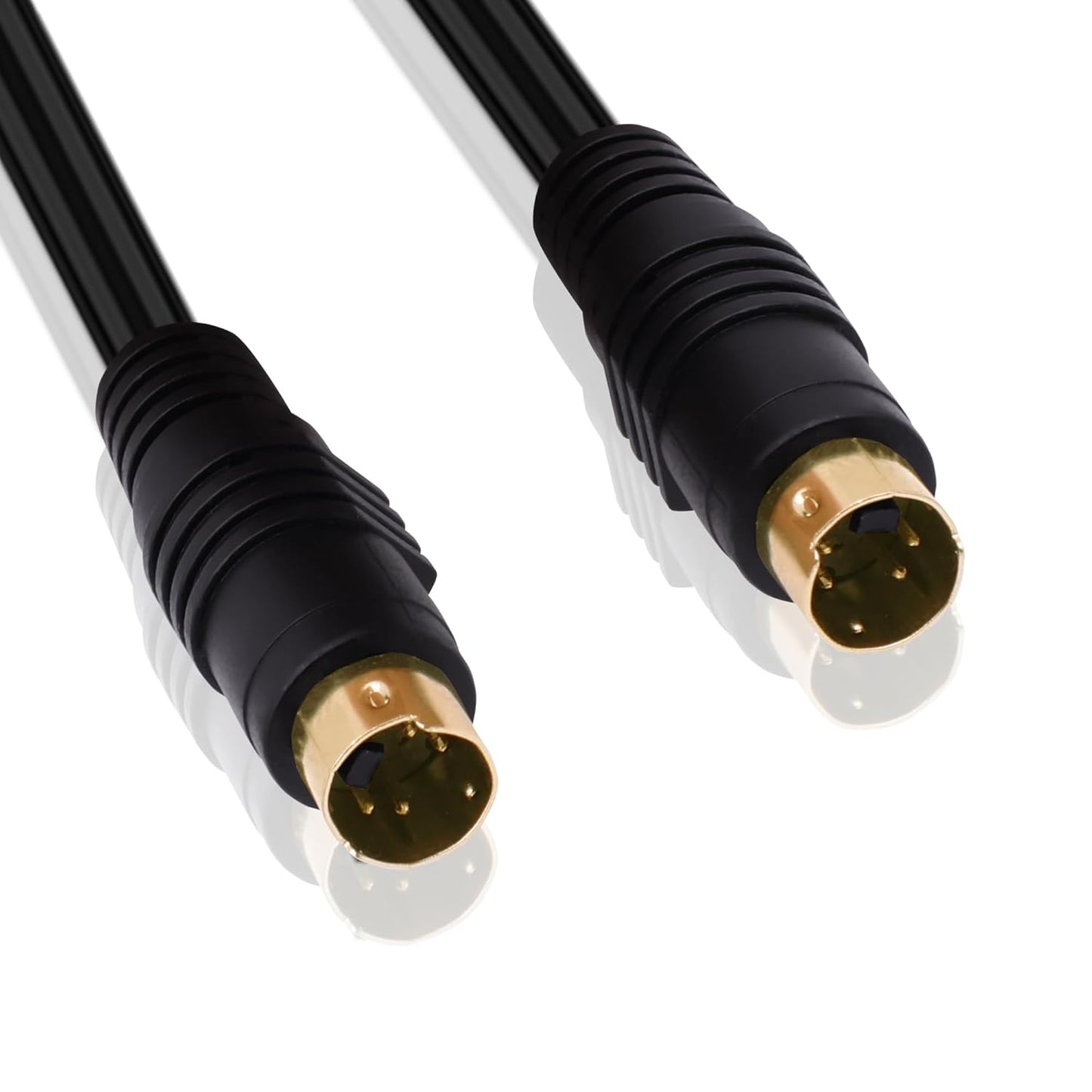 YARCHONN 4 -1.5M-2Pcs (ML) S-Video Cable Pin Mini Din SVideo Male to Male Extension Cable,SVHS Lead Cord Male Connector
