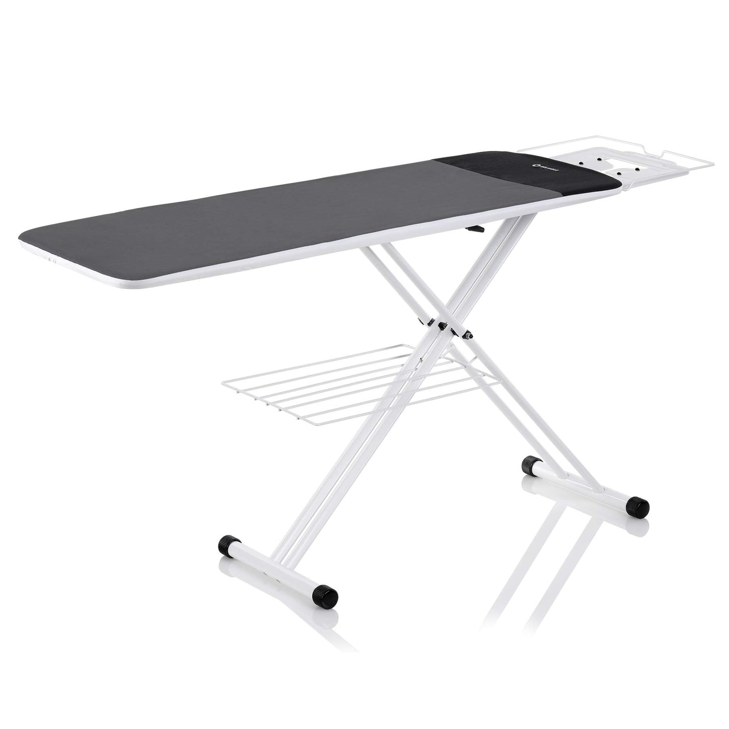 Reliable 320LB 2-in-1 Ironing Board, Standard 47.25” x 19” Convertible to Extra-Long Rectangular 55” x 19”, Vera Foam Cover, Conex Heat Resistant Zone, Removable Iron Rest, Adjustable Height