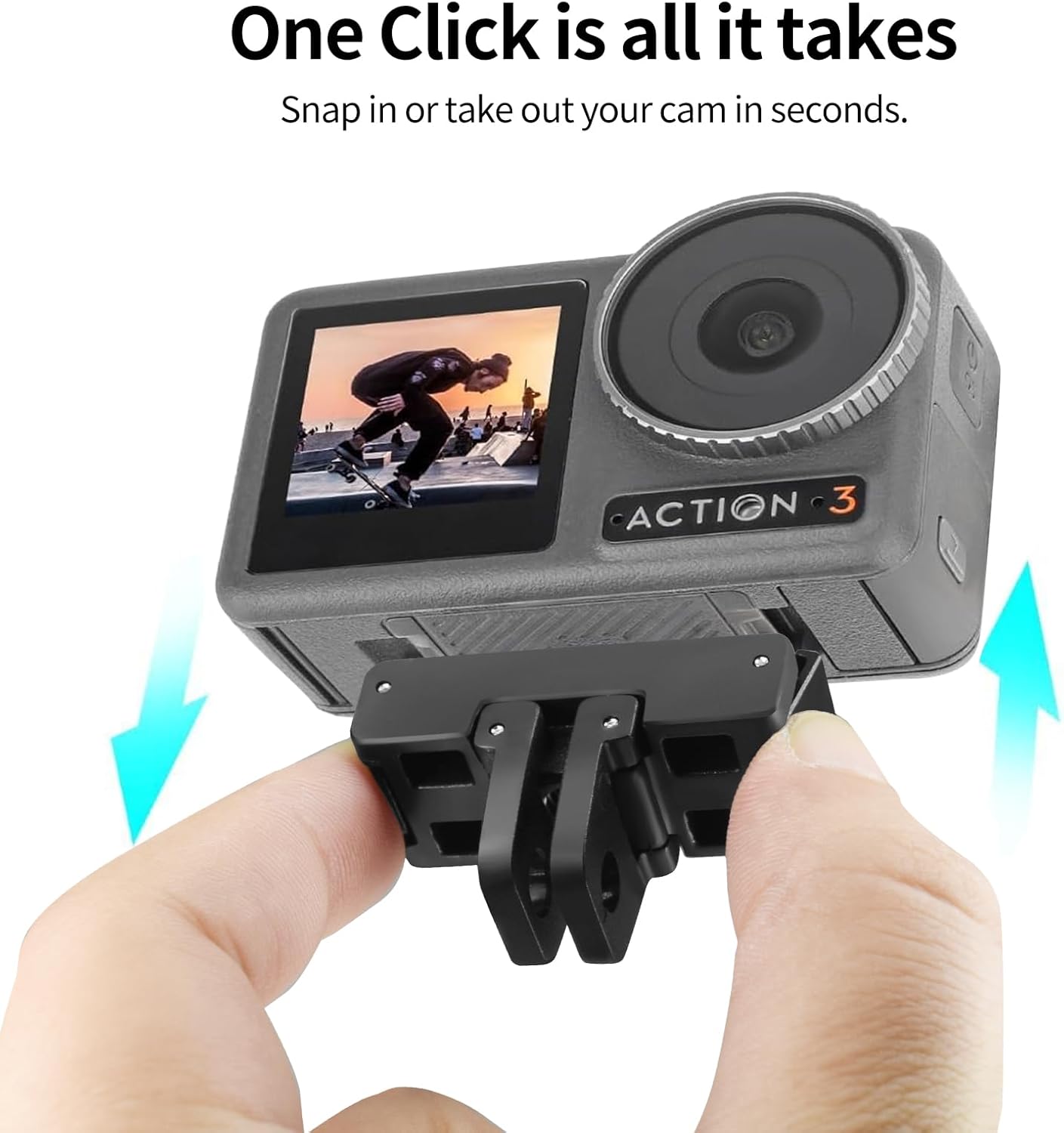 JOYSOG 4/Action 3/Action 2 Action Camera Magnetic Adapter Mount for OSMO Action Quick Release Adapter with Connection