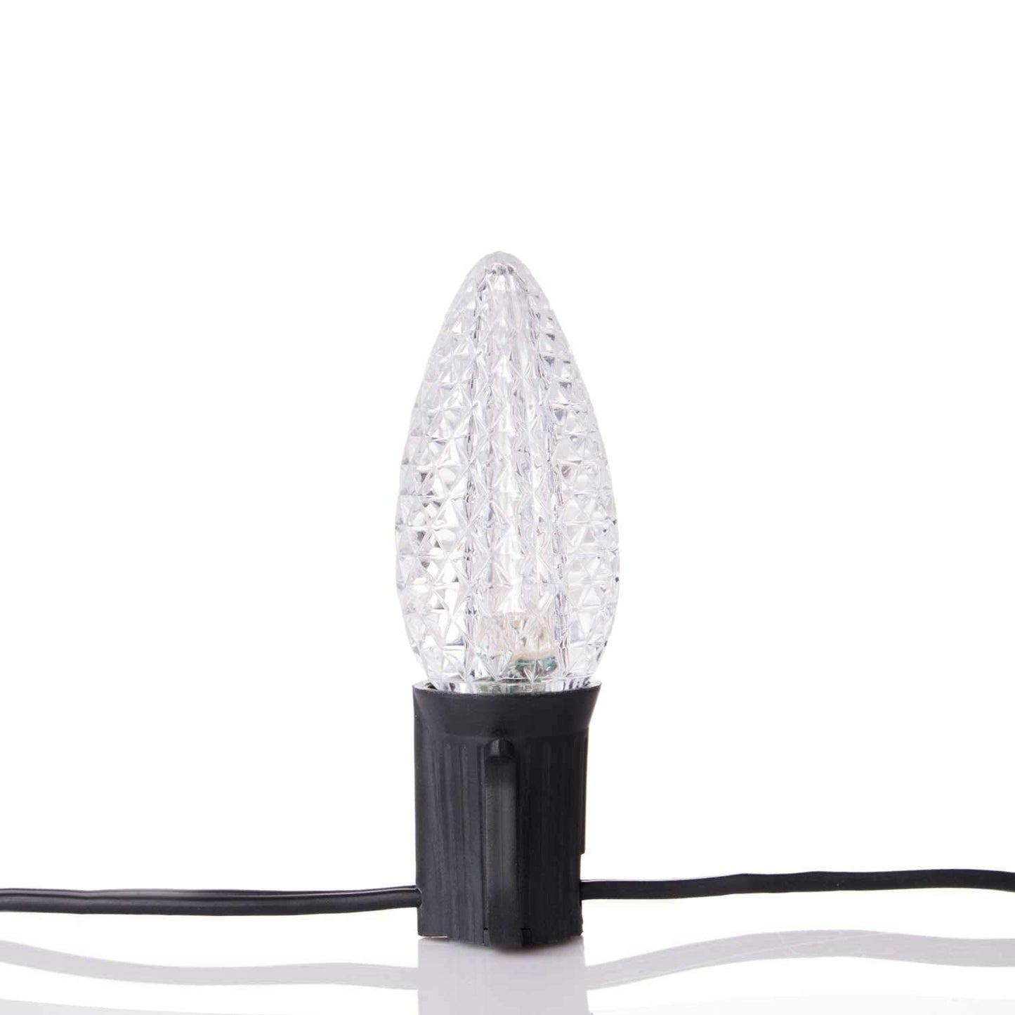 Minetom C9 LED Christmas Light Bulbs, Shatterproof, Cool White, E17 Base, 50 Pack