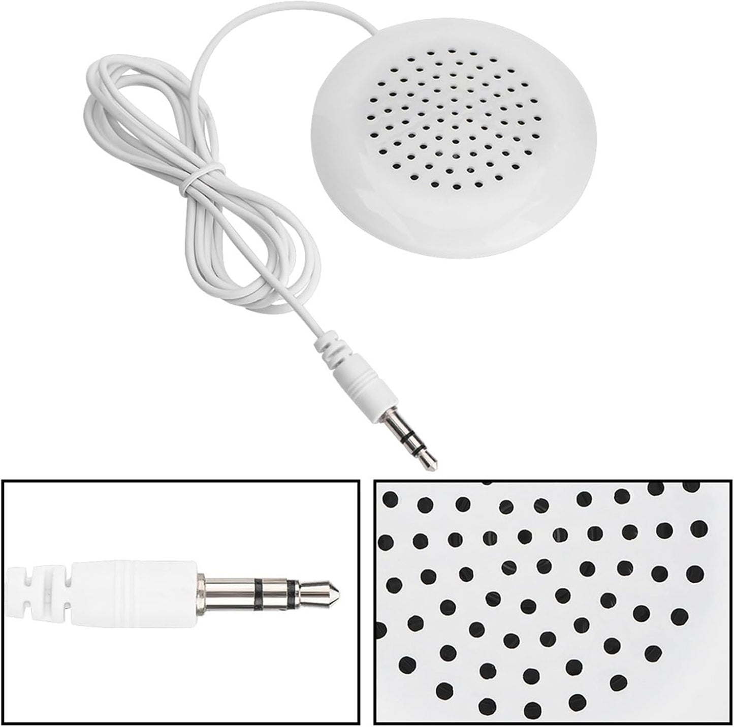TROUVAILLE 3.5mm MP3/MP4 Pillow Speaker, Mini DIY Stereo Speaker for Mobile Phone Portable CD Player, Unique Soft Sound
