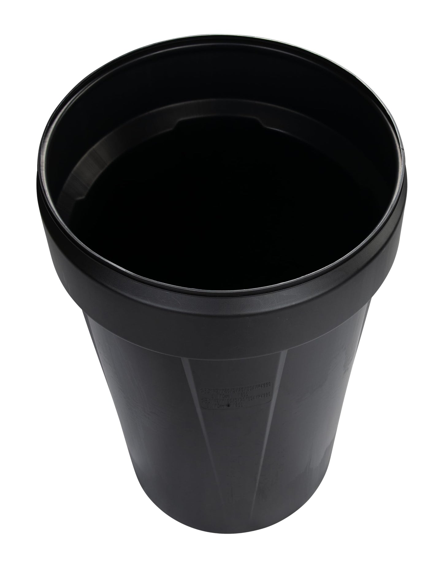 Eagle 55 Gallon Plastic Drum with Lid, Plastic Lever-Lock, 39.1"x23.8", Open Head Lab Pack Drum Made of Durable, Lightweight HDPE, Withstands Weather and Chemicals, Made in USA, Black, 1655BLK