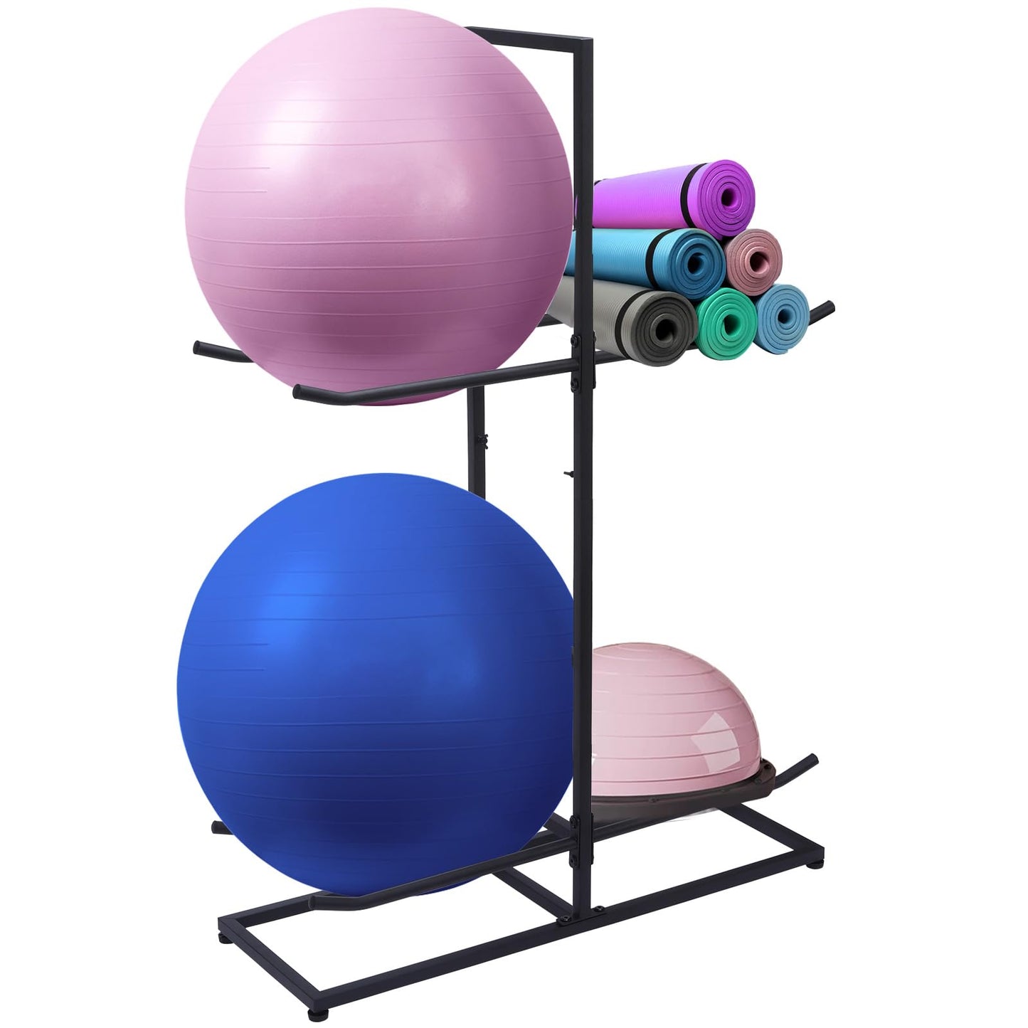 MEIPEIQIZHI Medicine Ball Rack, Stabilising Ball Rack, Yoga Ball Holder Exercise Ball Holder Equipment Storage Rack for ommercial Gym, Studios, Home Gyms