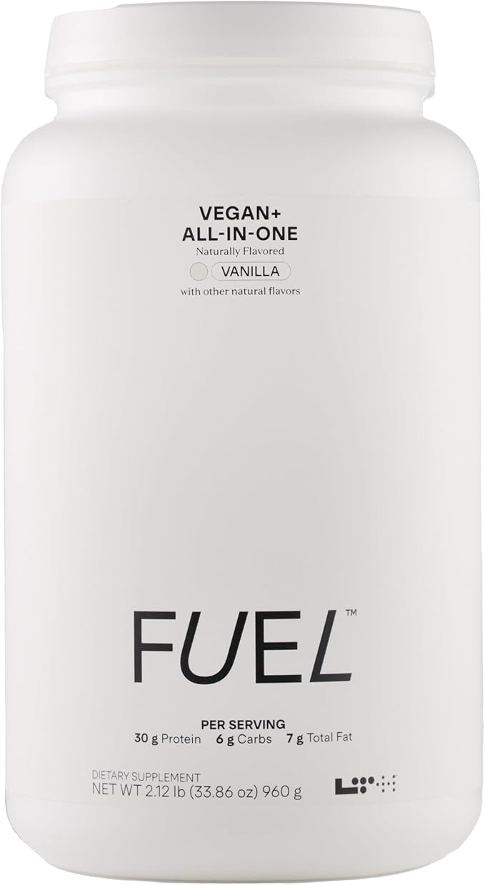 LTH Fuel Vegan & All-in-One - Trusted by Life Time Fitness Members - 30g Protein - Plant-Based Protein Meal Replacement - Vitamins, Minerals, Digestive Enzymes & Probiotics - Vanilla, 20 Servings