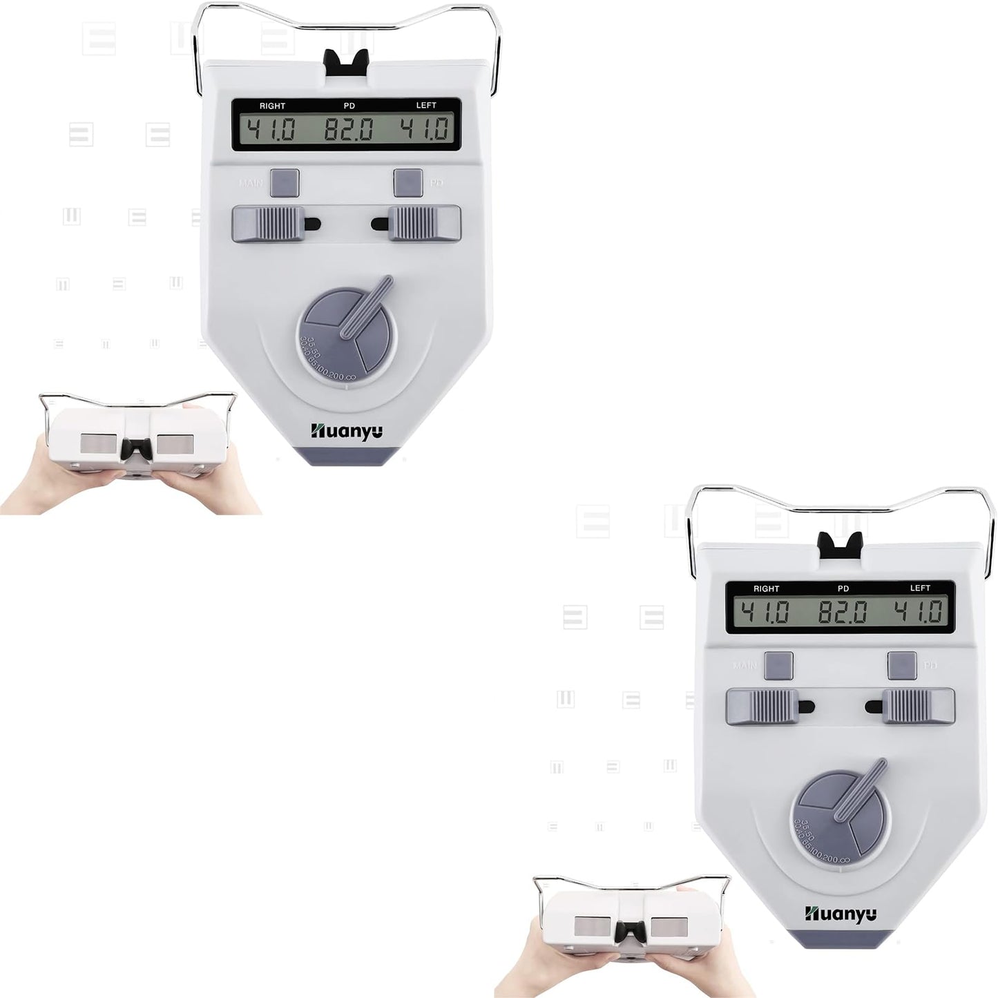 Huanyu LY-9AT Optical Digital Pupilometer 45-82mm Pupil Meter PD Meter and Huanyu Digital Pupilometer Distance Meter 0.1-0.5mm Accuracy Adjustable Bundle