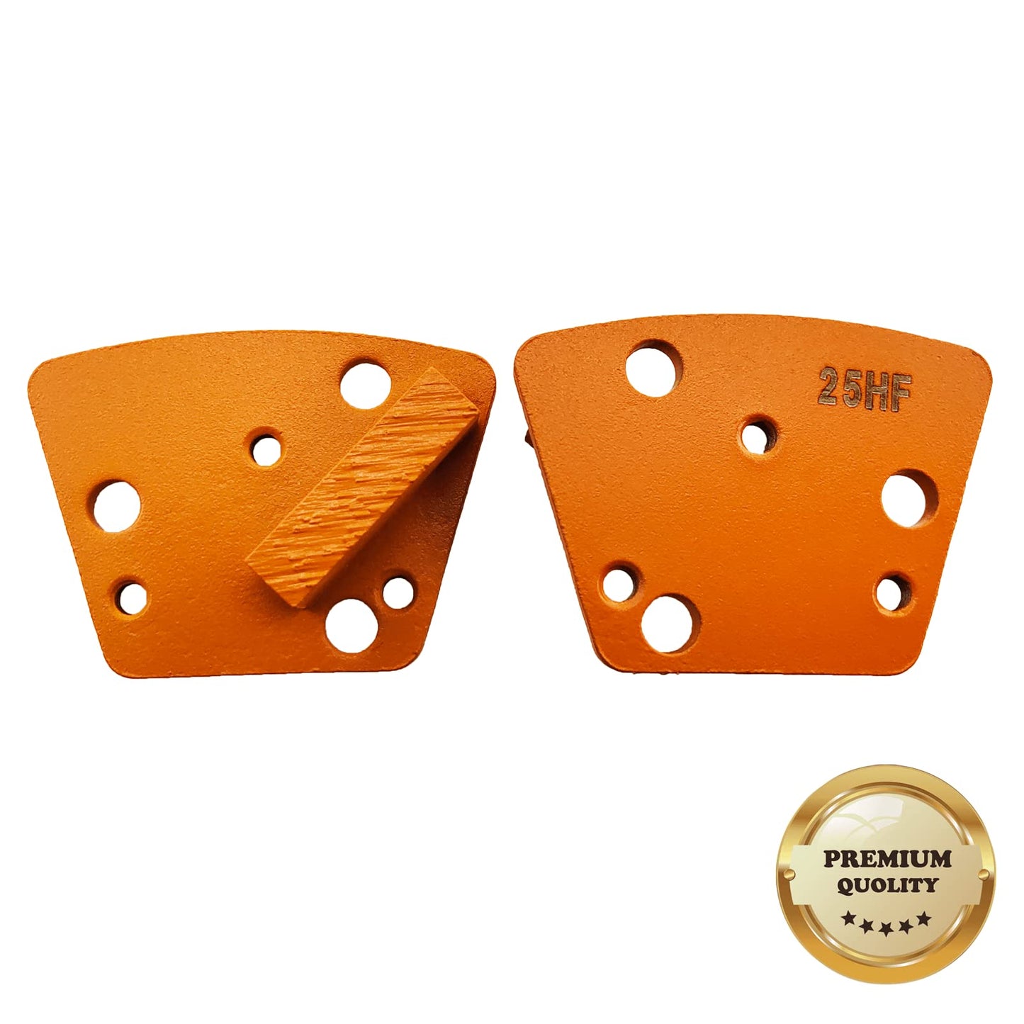 9 Pcs Trapezoid Diamond Grinding Shoes 25 Grit Soft Bond for Hard Floor Rectangle Segment S Bond for Blastrac and Other Common Floor Grinding Machine