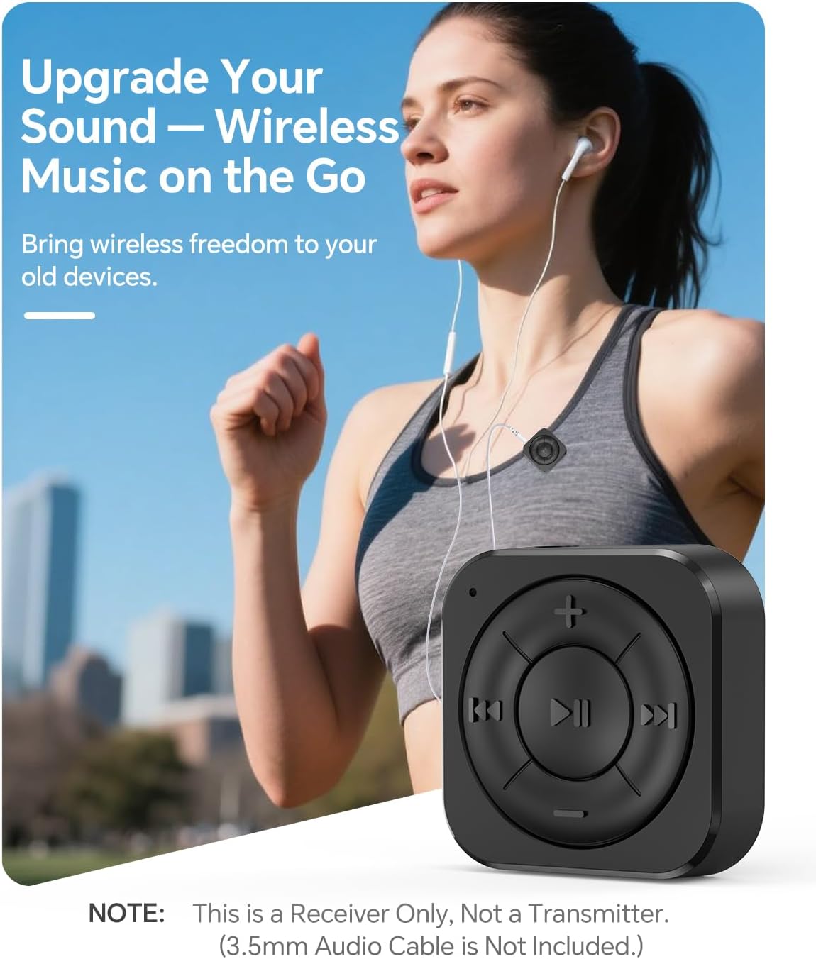 MIPEACE 5.3 Bluetooth Audio Receiver for Wired Headphones, Car & Speakers, Bluetooth Headphone Adapter with Built
