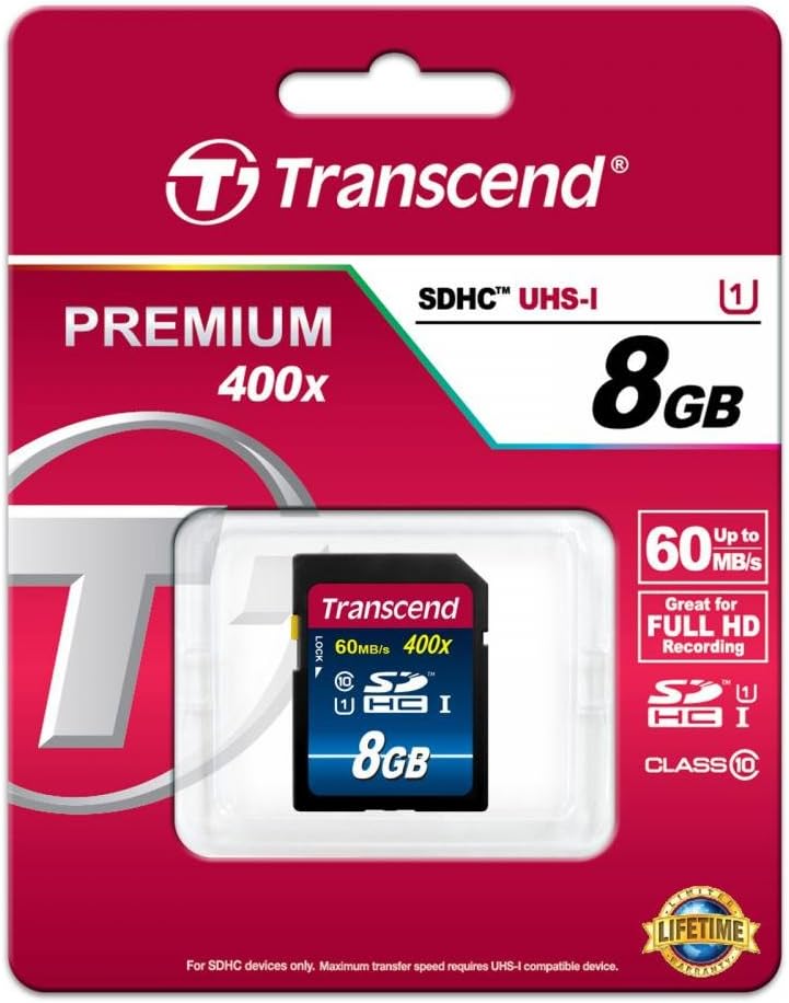 Digital Etc 8 10 (TS8GSDU1) 9-in-1 Set Transcend GB High Speed UHS Flash Memory Card and High-Speed USB Card Reader