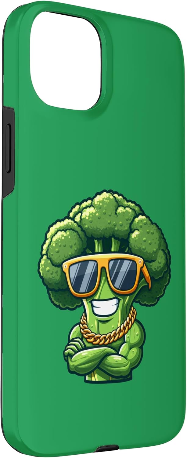 Cool Broccoli Designs 15 Cool Broccoli Gangster with Sunglasses Case for iPhone Plus