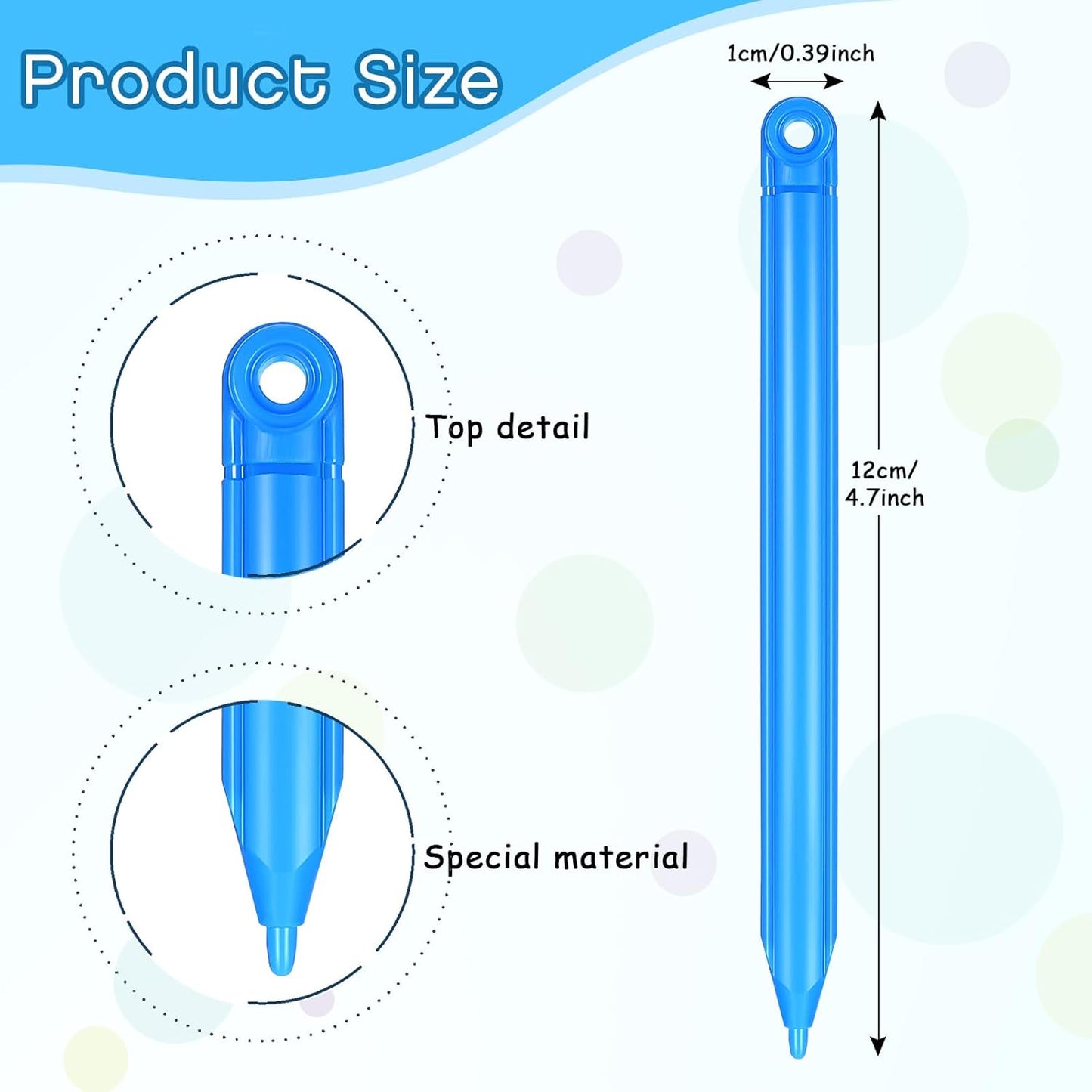 Chinco 6 Pad,3 Pcs LCD Writing Tablet Pen Replacement for Kids Drawing Tablet Doodle Board Kids Stylus Pen for Drawing