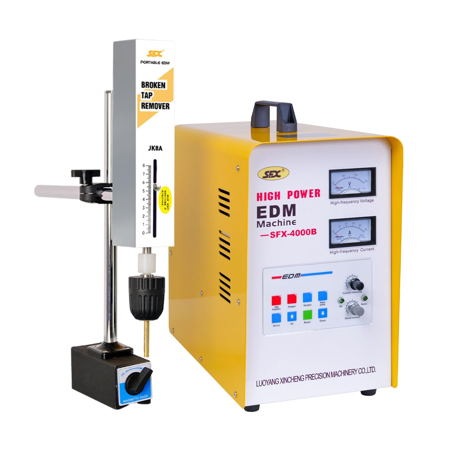 SFX Portable EDM Broken Tap Remover, Mini EDM Spark Erosion,Remove broken Screw,drills,taps, bolts from Blind Hole, Depth Setting, Power 3000W Fast remove M2 to M48(Dia. 0.07in to 2 in)