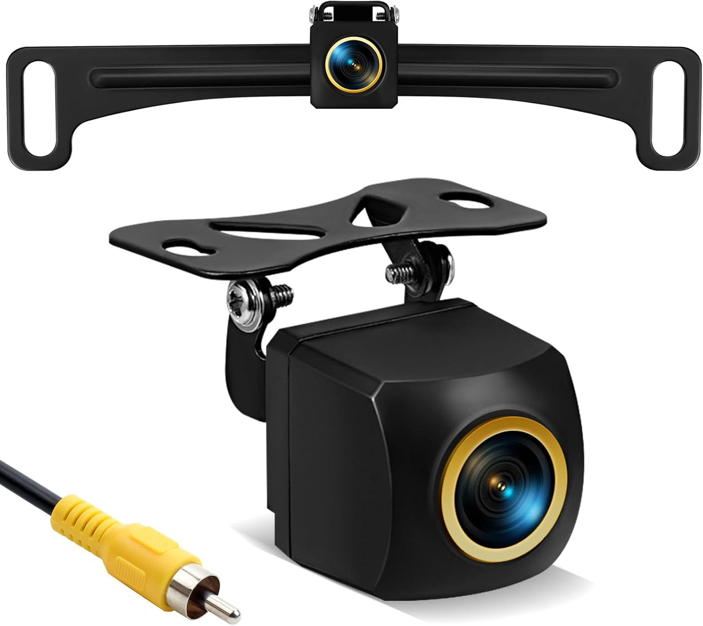 vampolo 1080P 170 Backup Camera, License Plate Backup Camera for car,AHD Metal Degree Wide Angle Rearview Reversing