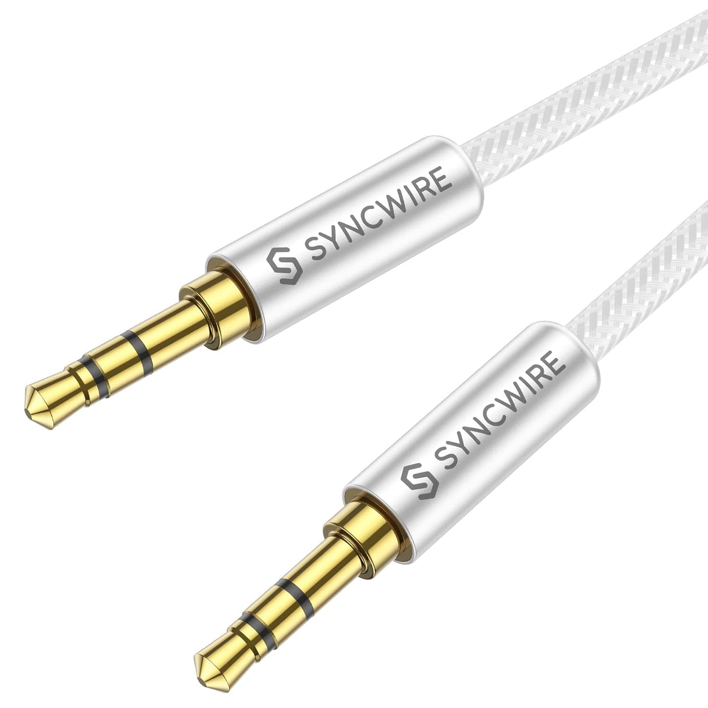 3.5 mm 2 MP3 Syncwire Aux Cable Audio Cable - m Nylon Jack Cable for Headphones, Apple iPhone iPod iPad, Echo Dot