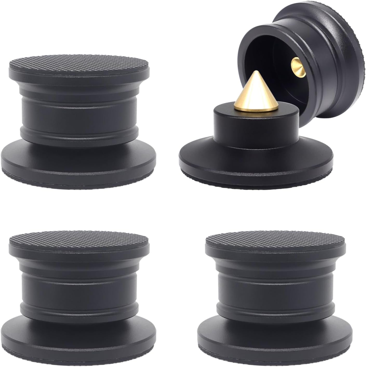Evaty 4 Pcs Audiophile Speaker Isolation Spikes for Turntable Amp CD DAC Recorder.Speaker Resonance Reducer