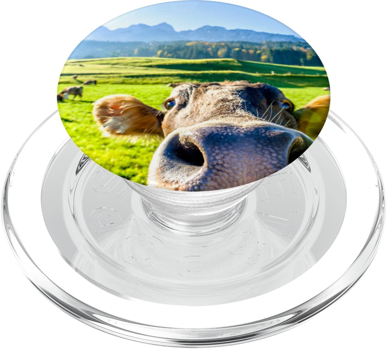 CJ Grips Cow Selfie Funny PopSockets PopGrip for MagSafe