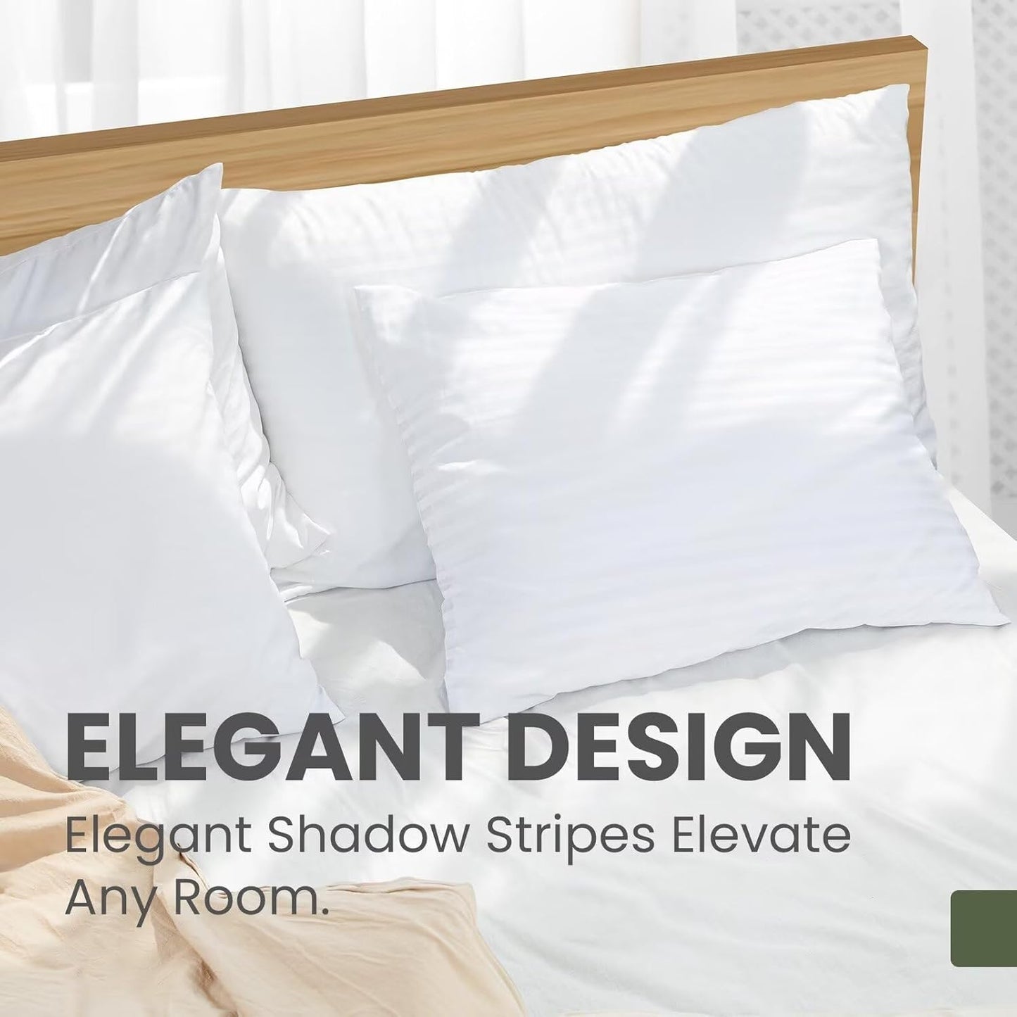 Skiennix Pillow Protectors - Luxury Hotel Quality Zippered Covers | Oeko-TEX Certified, Soft & Breathable, 20 x 26" - 4 Pack
