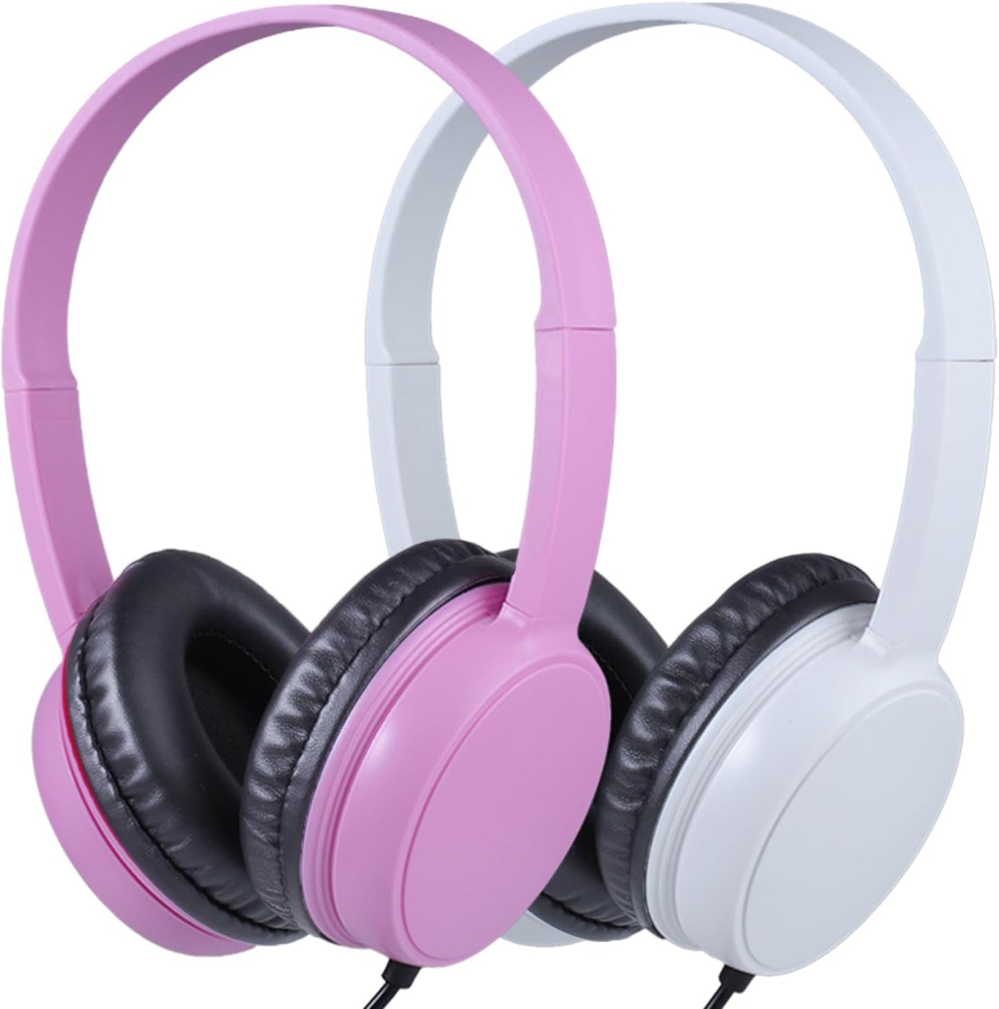 Gaosen 2 Pack Headset, 3.5mm (GS30, 2Mixed) Wired Headphones for Classroom School Kids, Durable Students On-Ear Swivel