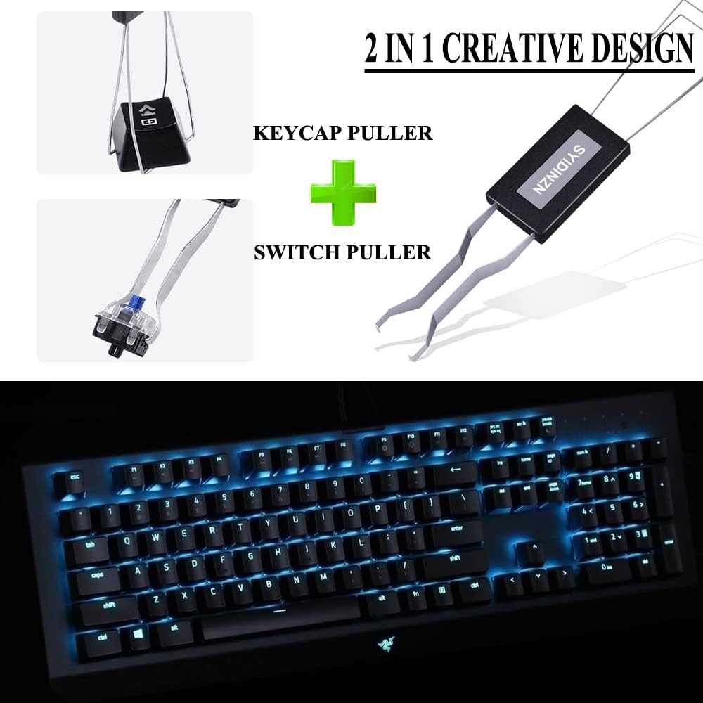 SYIDINZN Keycap Puller Stainless Steel Key Removal Tool Keycaps Remover for Mechanical Keyboard Removing Fixing Tools