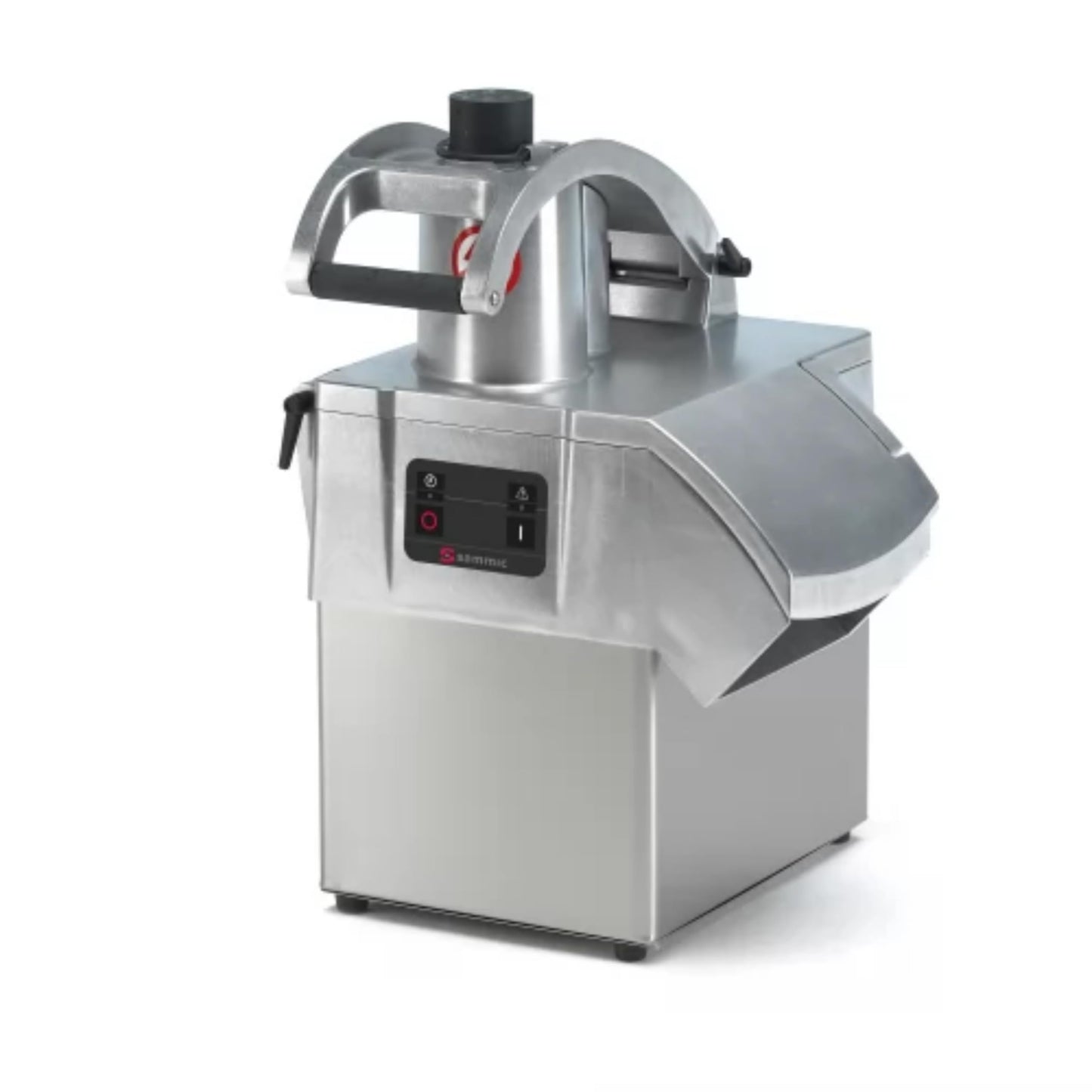 Sammic CA-31 Commercial Food Processor Vegetable Prep Machine, 1000 lbs/hr Output, Single Speed 365 RPM, Universal Hopper with Continuous Feed, Stainless Steel, Countertop Design