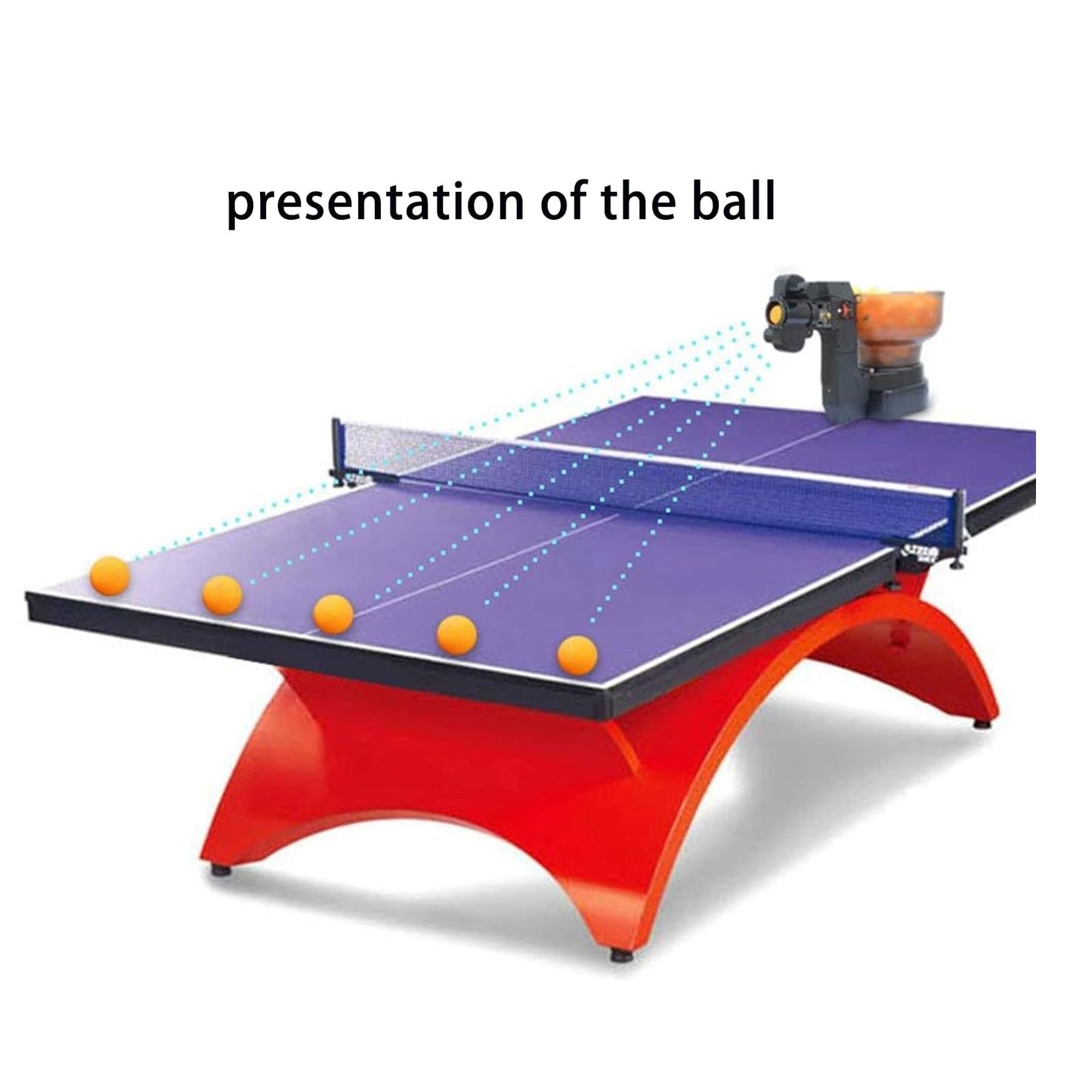ZXMOTO HP-07 Ping Pong Robot Machine with 36 Different Spin Balls Table Tennis Robot Automatic Ball Machine for Training