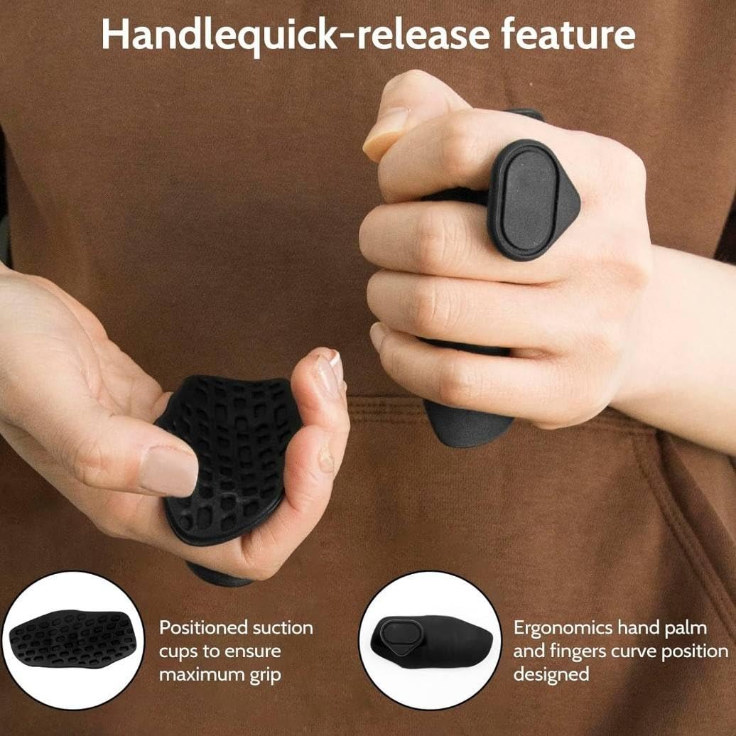 Anti-Slip Workout Grips - Silicone Dumbbell Bar Handle Grips | Weight Lifting Grips | Ergonomic Rubber Hand Protector Gloves | Ergonomic Palm Protection Glove for Gym Enthusiasts