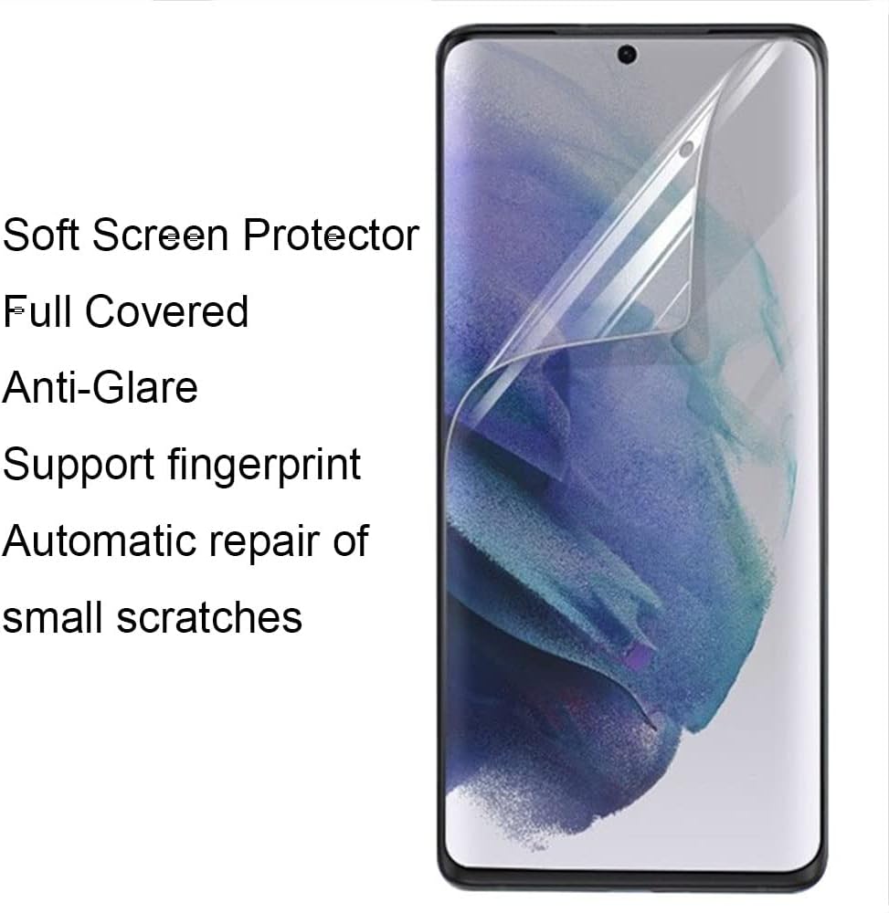 BYIUIHS 2-Pack S22 (2+2) (4 Screen Protector for Samsung Galaxy Ultra - Matte Finish + Clear Camera Lens Protectors