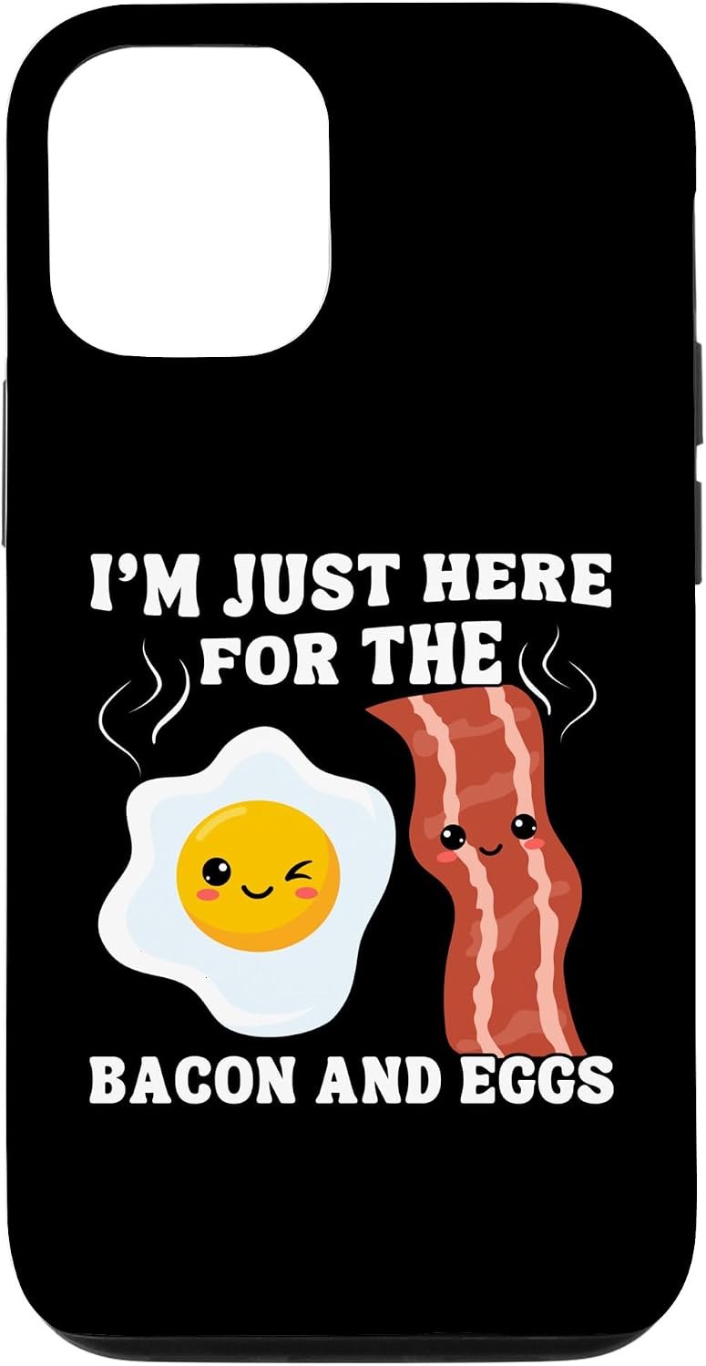 breakfast lover with egg and bacon 12/12 iPhone Pro I'm just here for the bacon and eggs - fried eggs and bacon Case