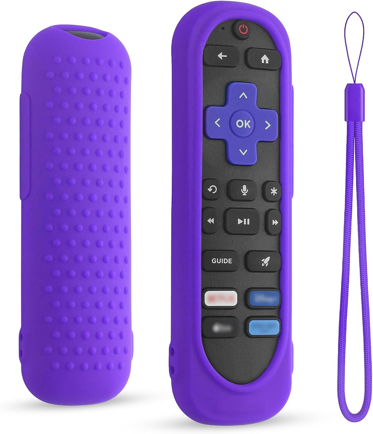DUOLAXMENG Silicone Case Cover for TCL/Hisense/Roku Streaming TV Stick Remote - Shockproof Washable Remote Cover Pink