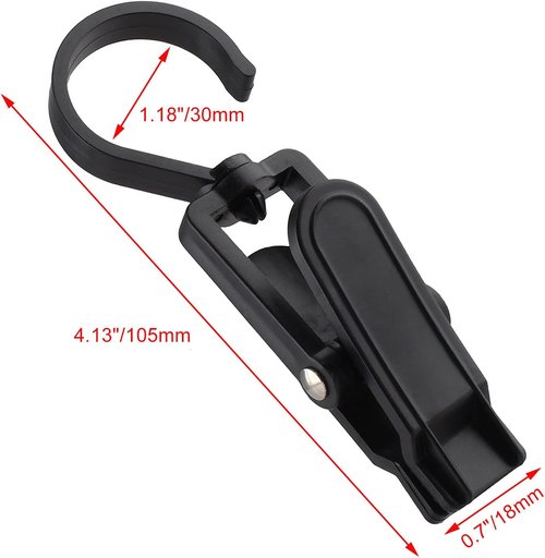 Jiozermi Laundry Hooks - 20 PCS Super Strong Plastic Clothes Pins | Swivel Hanger Clips in Black