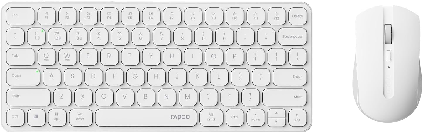 Rapoo 9050S 2.4GHz/Bluetooth 5.0/4.0 Set 4 Multi-Device Keyboard and Mouse Combo, Wireless Keyboard & Mouse